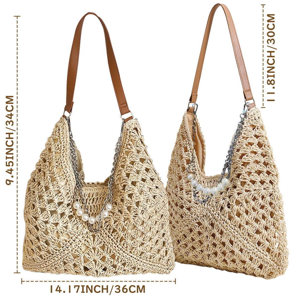 RWEUOQ Strandtasche Strohtasche für Damen, Boho günstig online kaufen