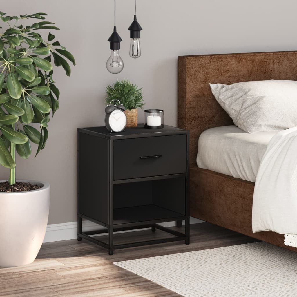 vidaXL Nachttisch Nachttisch Schwarz 40x31x50 cm günstig online kaufen