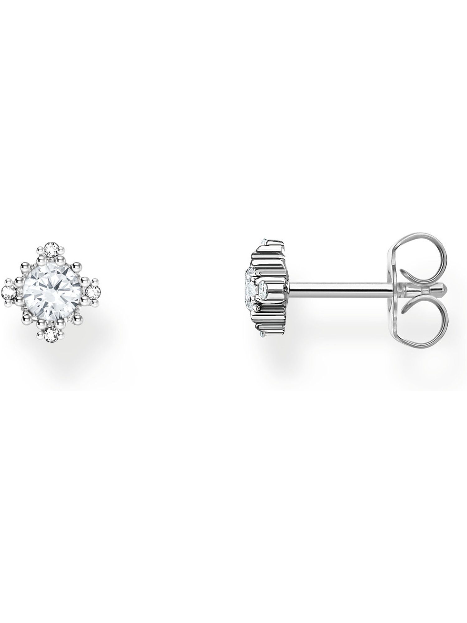 Paar Ohrstecker Thomas Sabo Damen-Ohrstecker 925er Silber Zirkonia
