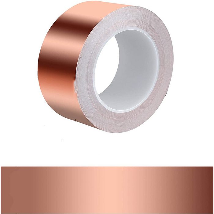 longziming Kupferband Kupferband 5cmx20M Kupferfolienband EMI Copper Foil Tape Abschirmband 1-St.