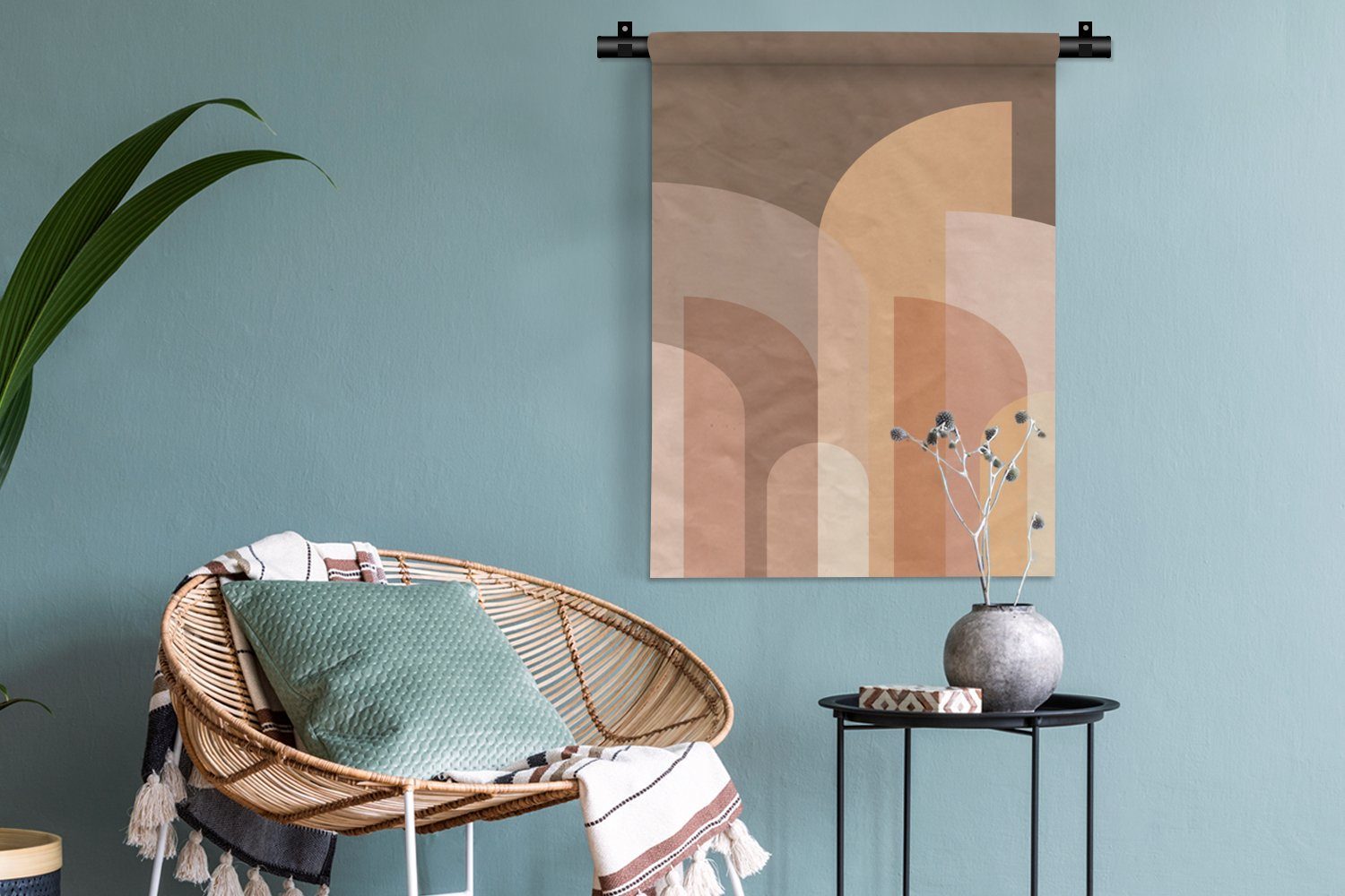 MuchoWow Wanddekoobjekt Abstrakt - Pastell Tapisserie, Wohnzimmer, Schlafzimmer der Deko Kunst, - an Wand, für