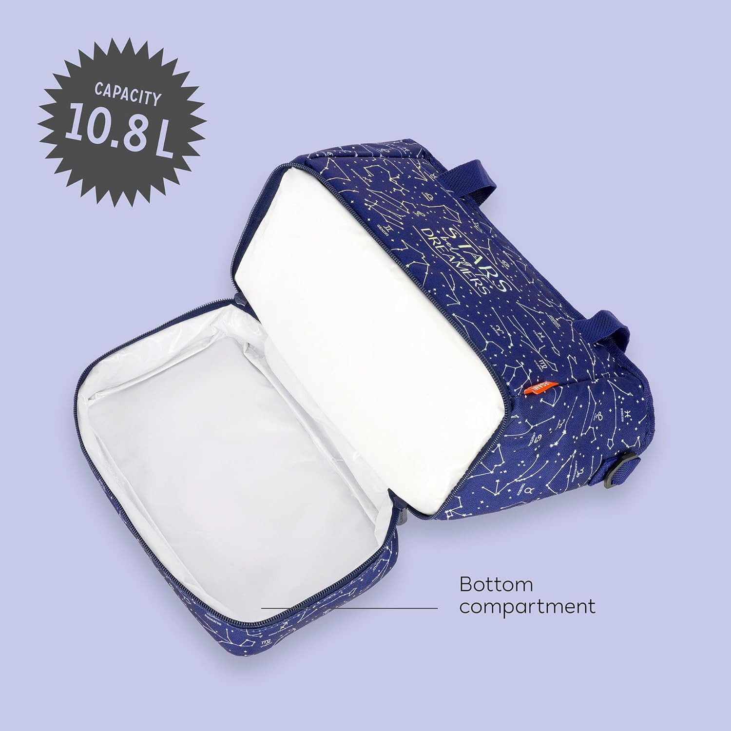 Legami Federmäppchen Legami Lunch Bag Stars, 10,8 L, 33x22x15 cm, RPET