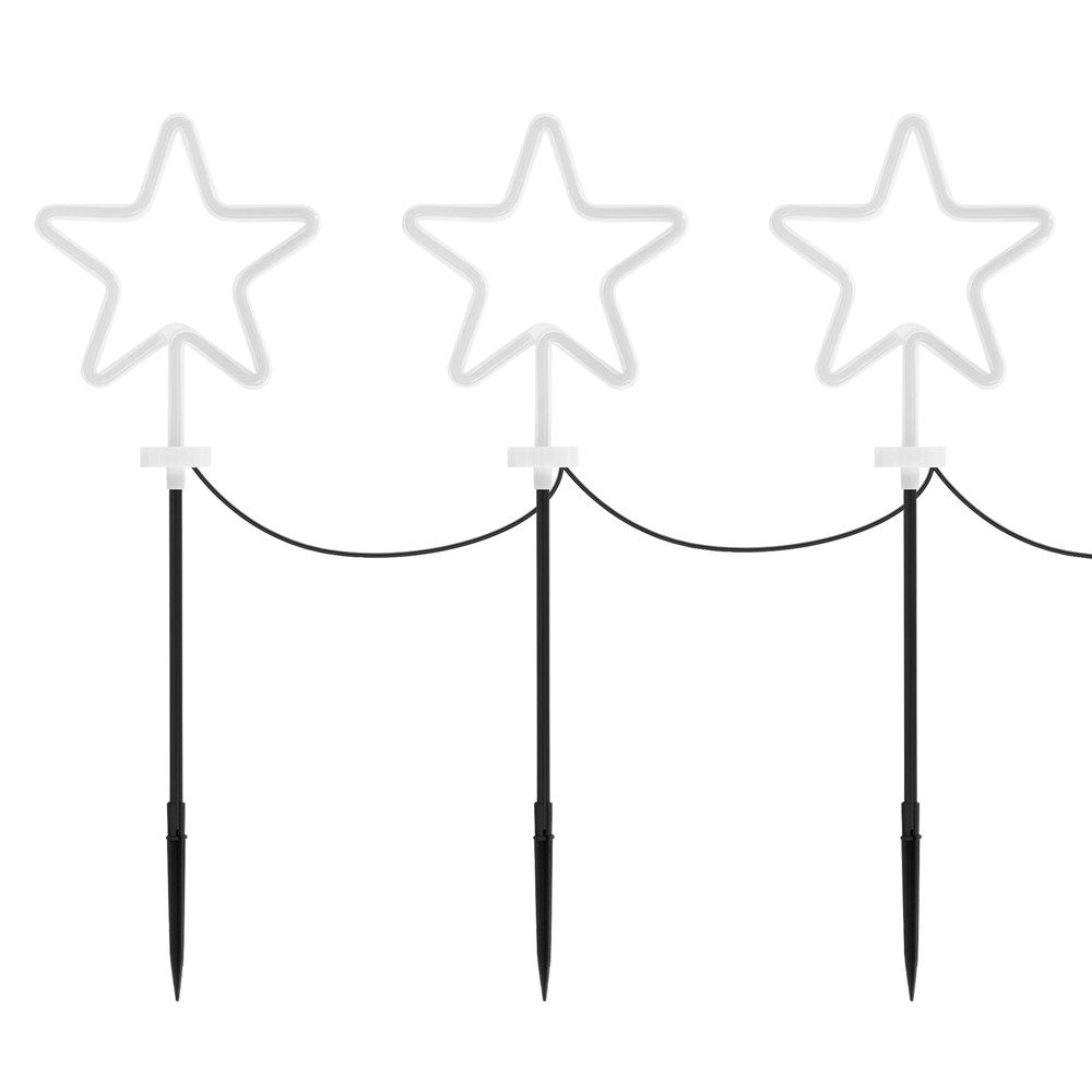 ECD Germany Weihnachtsfigur 3er Set Gartenstecker Stern Deko Beleuchtung fü günstig online kaufen