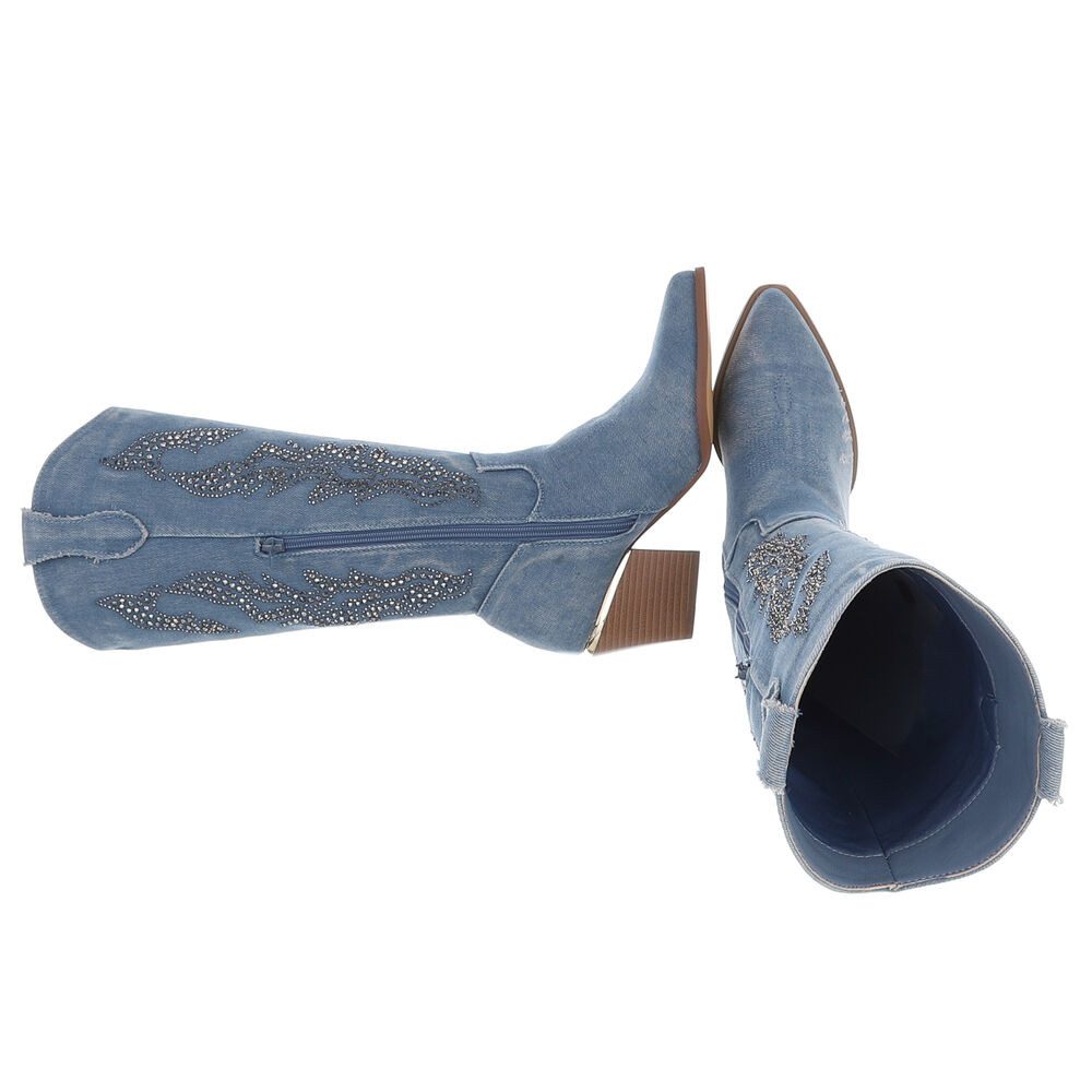 Ital-Design Damen Cowboyboots Western Sommerboots (88843719) Blockabsatz St günstig online kaufen