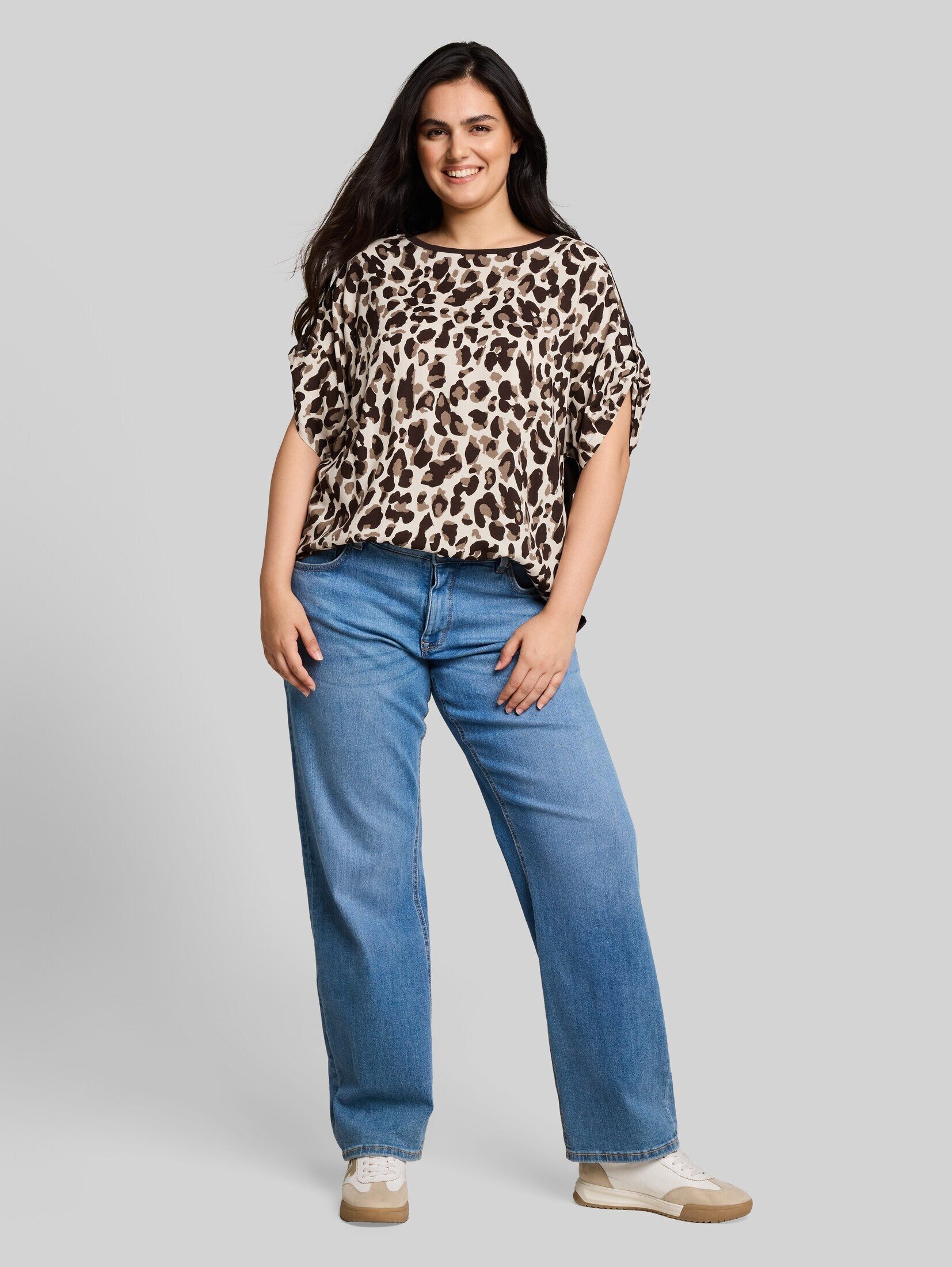 TOM TAILOR PLUS T-Shirt T-Shirt (im Einserpack) Plus Size - T-Shirt mit Leo-Print – Bild 5 von 5