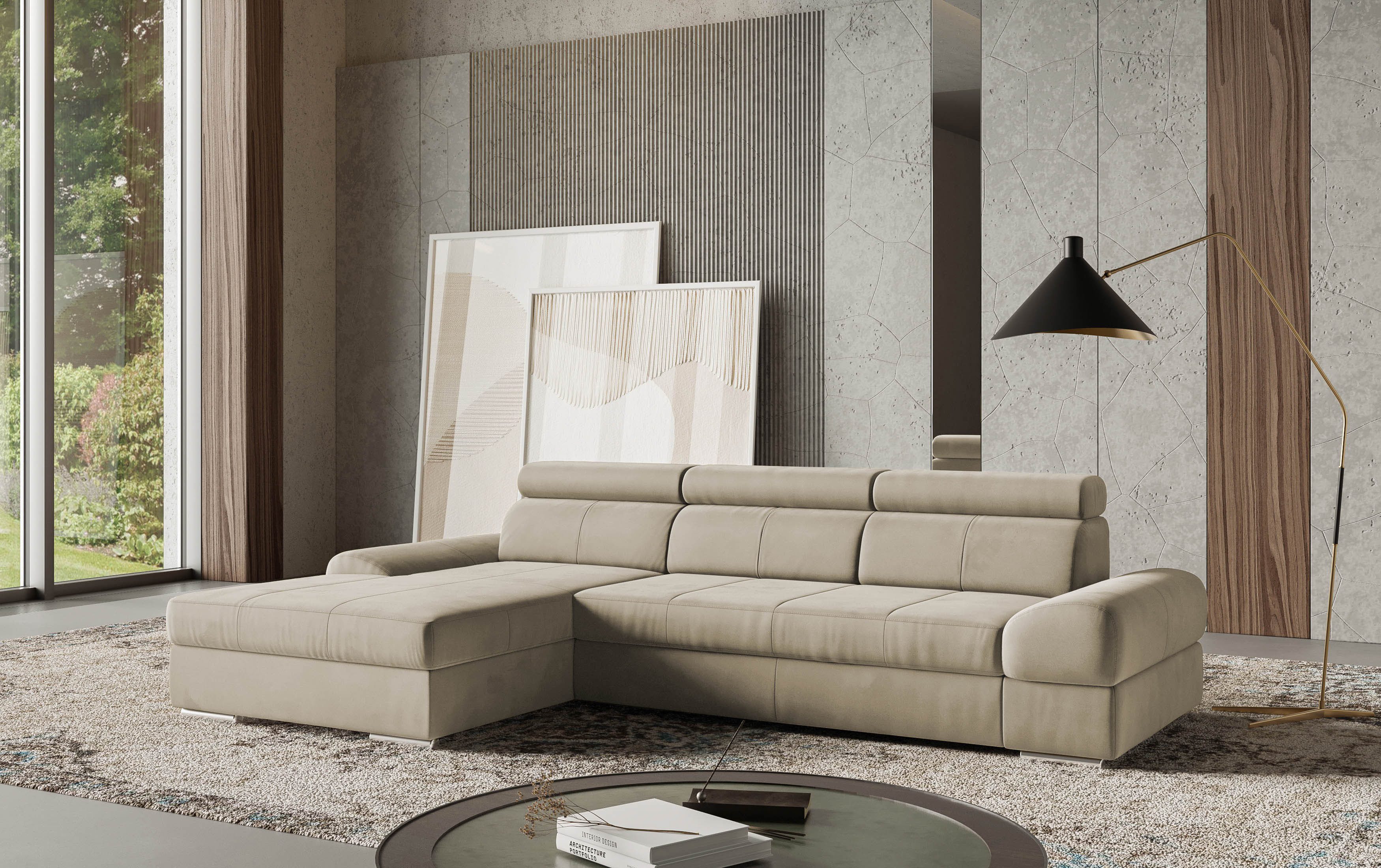 sit&more Ecksofa "Broadway L-Form" inklusive Kopfteilverstellung, wahlweise günstig online kaufen