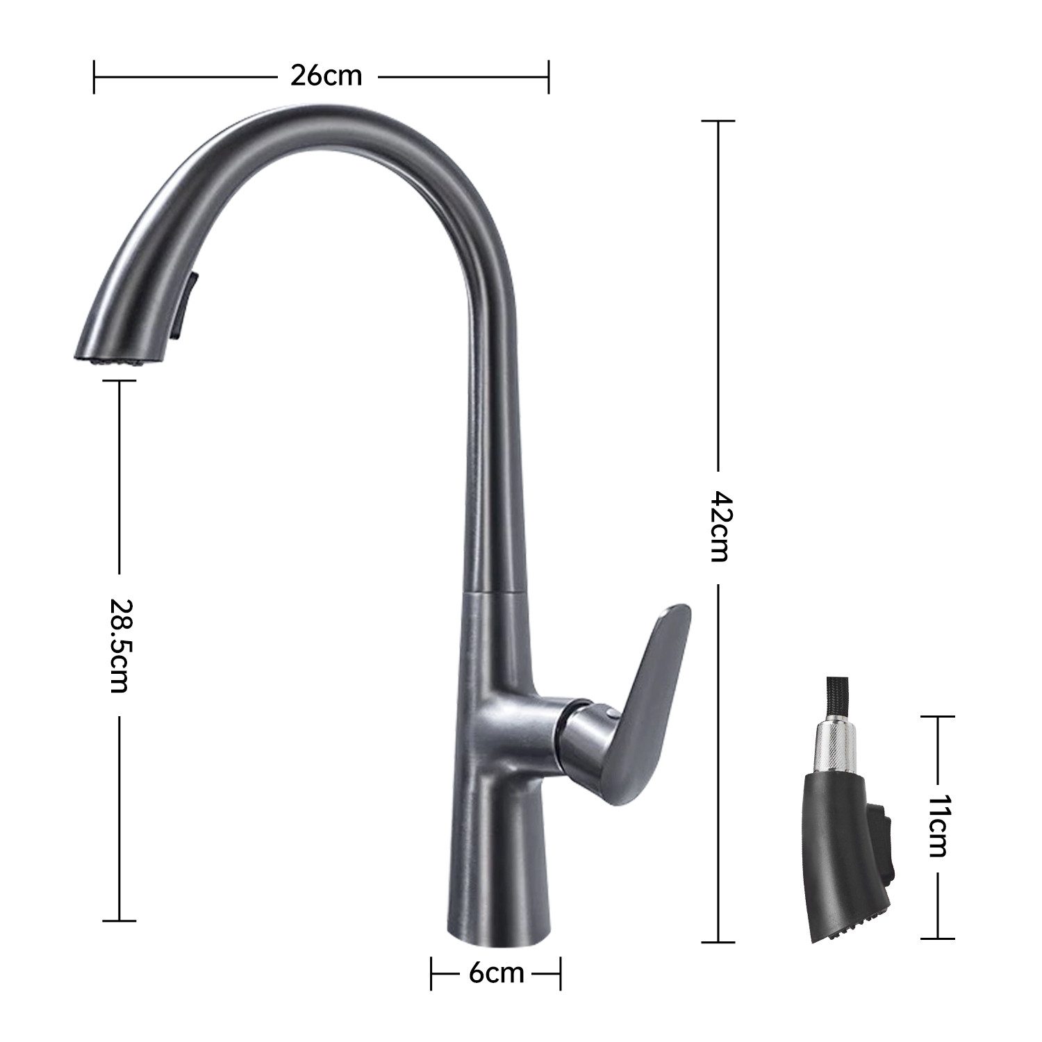 SEHAUSEU Küchenarmatur Wasserhahn Küche Bad Spültischarmatur günstig online kaufen