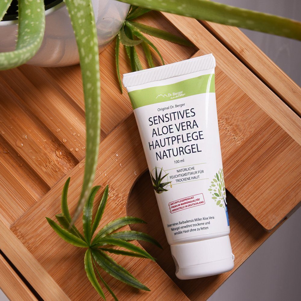 Dr. Berger Feuchtigkeitsgel Original Dr. Berger Sensitives Aloe Vera Naturgel 100 ml, Feuchtigkeitsgel