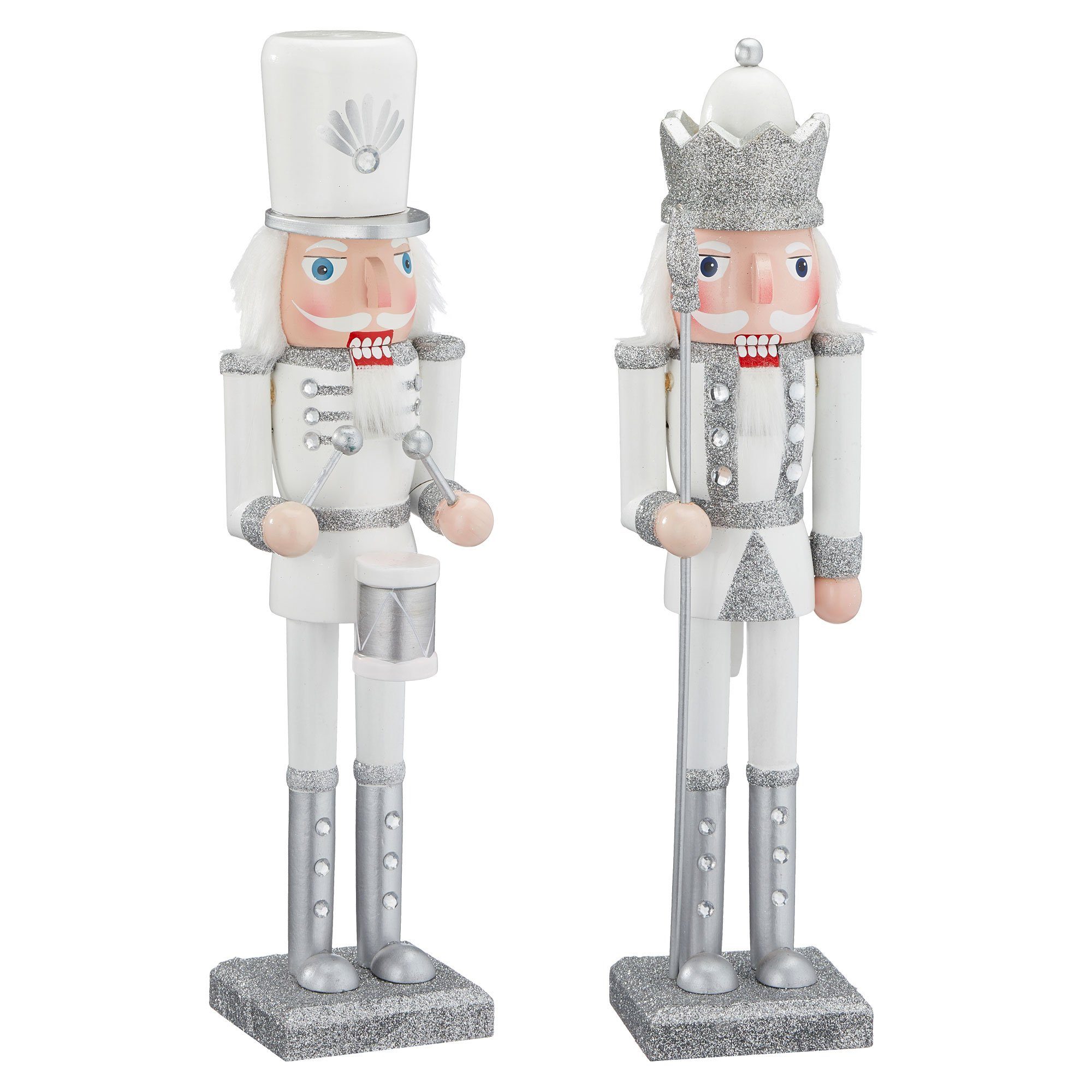 CEPEWA Nussknacker Nussknacker Set "König" + "Trommler" aus Holz