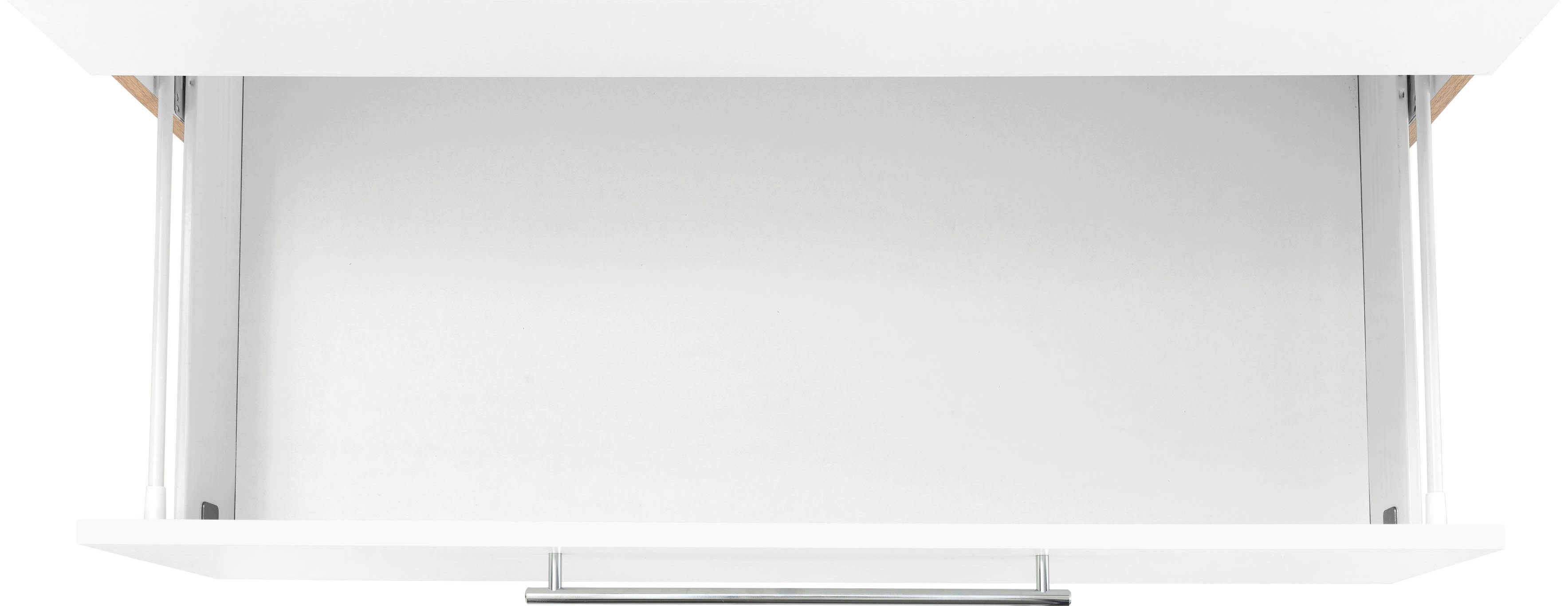HELD MÖBEL Küchenzeile 270 cm, E-Geräten | Hochglanz Hochglanz/weiß-wotaneiche Wien, weiß weiß Breite wahlweise mit