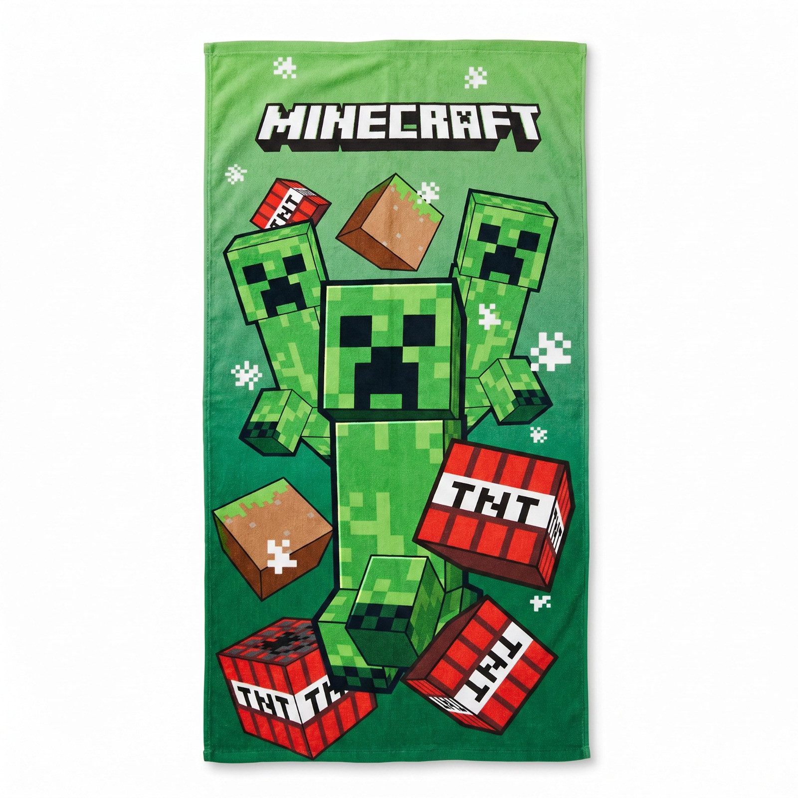 Minecraft Strandtuch MInecraft Gamer Creeper Mikrofaser Badetuch Strandtuch XL 70x140 cm, (1-St)