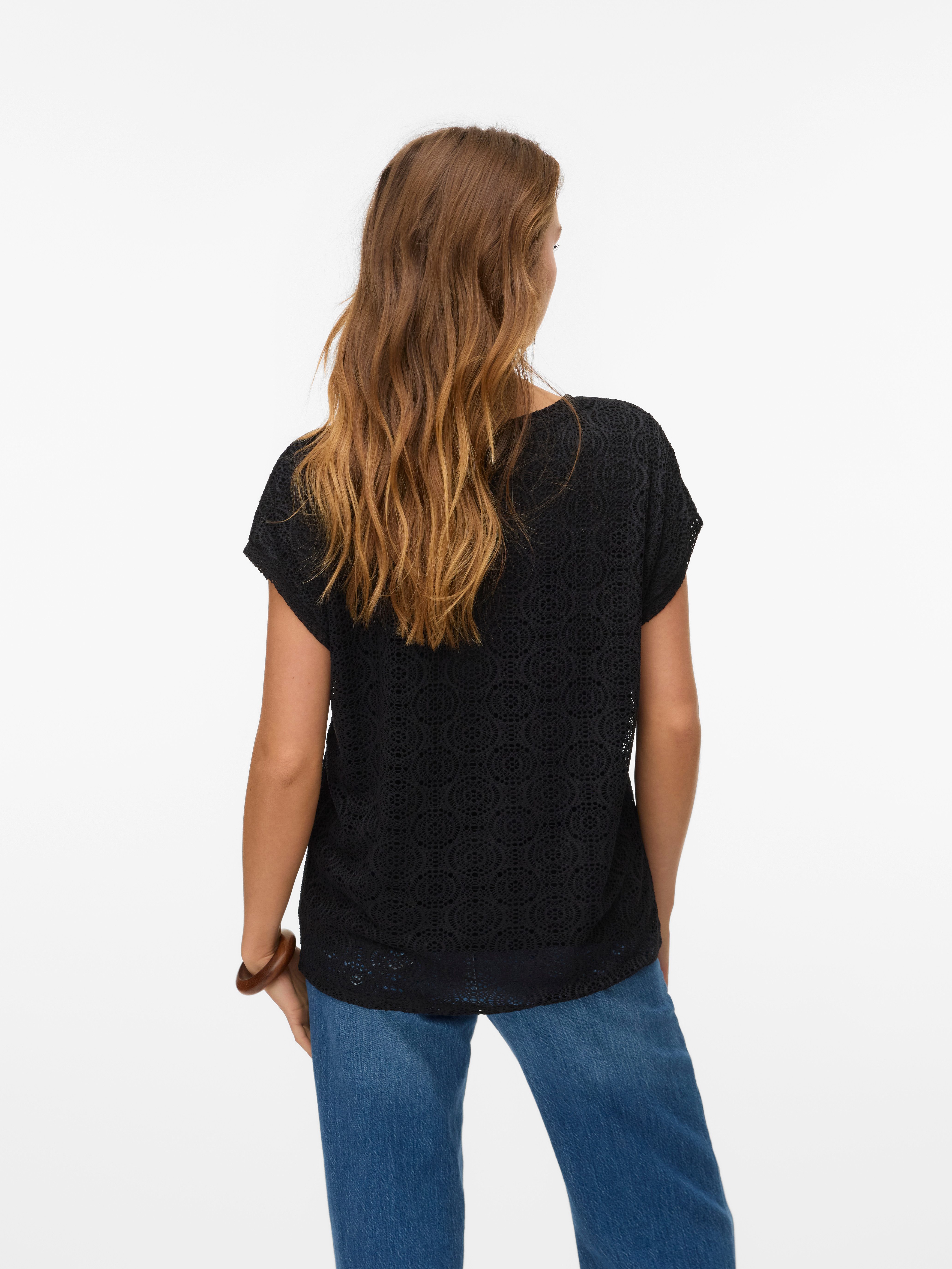 Vero Moda T-Shirt VMMAYA AVA SS TOP JRS VO Materialmix, regular fit