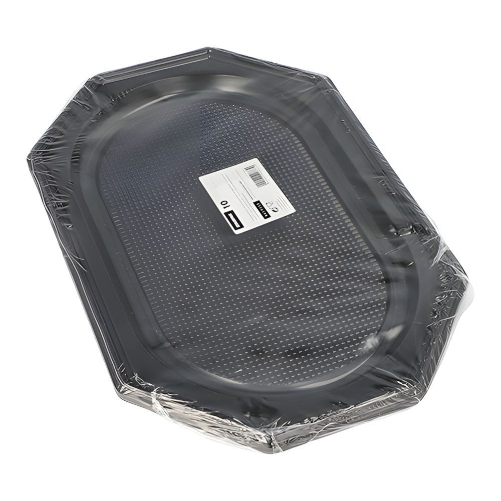PAPSTAR Servierplatte Servierplatten, PET 45 cm x 30 cm schwarz 10 Stk, APET
