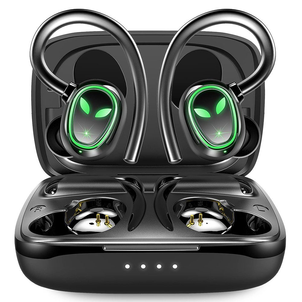 GelldG Bluetooth 5.3 Kopfhörer Sport, 50 Std. Spielzeit mit Ladekoffer, IPX5 Kopfhörer (Active Noise Cancelling (ANC), Bluetooth, Stereo USB-C, geschlossenerAkustik)