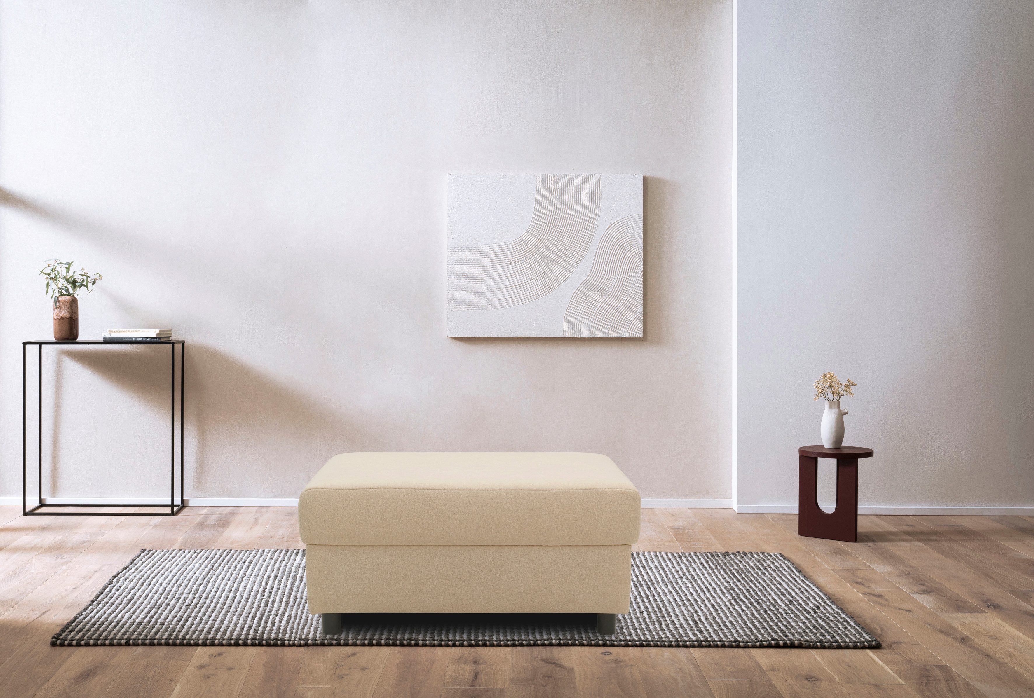 DOMO collection Polsterhocker "Turah 2 in Cord oder Luxus-Microfaser", mode günstig online kaufen