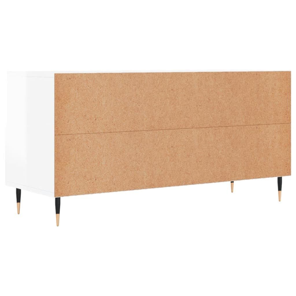 TV-Schrank Hochglanz-Weiß furnicato cm 102x36x50 Holzwerkstoff