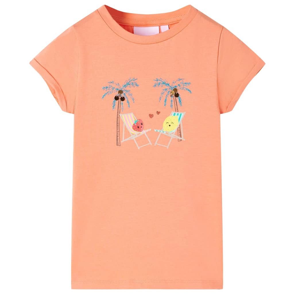 T-Shirt Kinder-T-Shirt Pfirsichfarbe 128