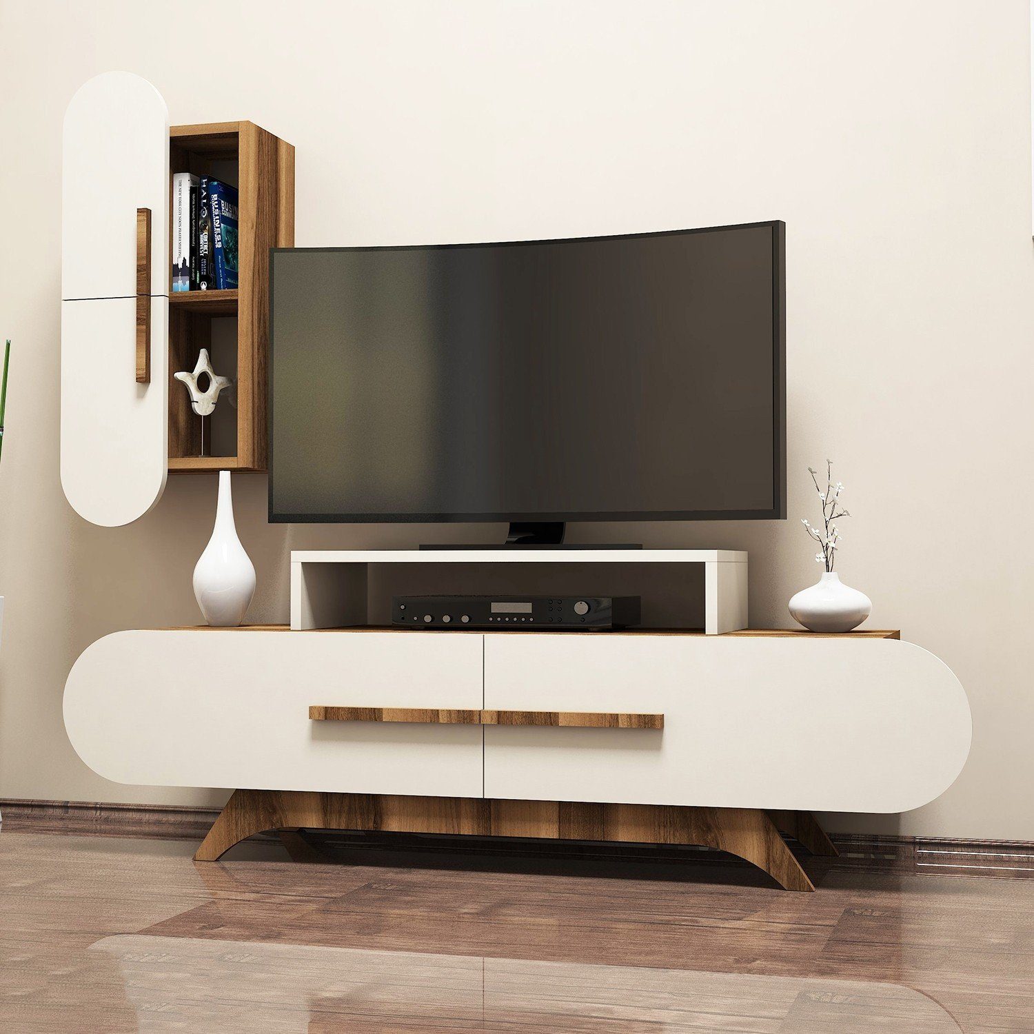 Skye Decor TV-Schrank Schränke, 49,8x145x36,8 cm, 100% Melaminbeschichtete Partikelplatte | TV-Schränke