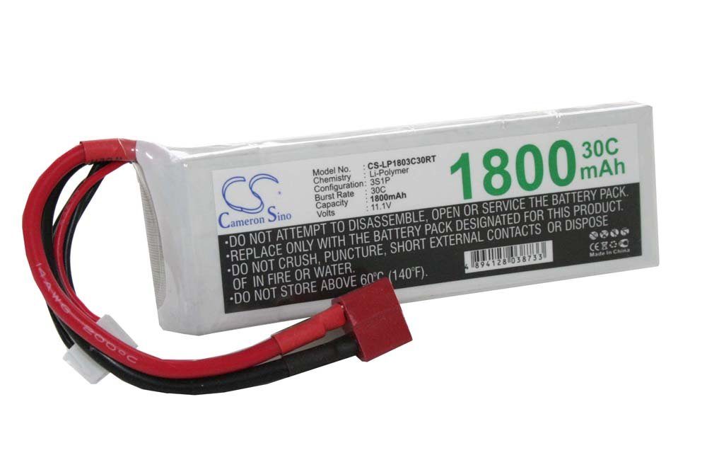 vhbw Akku für Modellbau RC (1800mAh, 11,1V, Li-Polymer) 1800 mAh