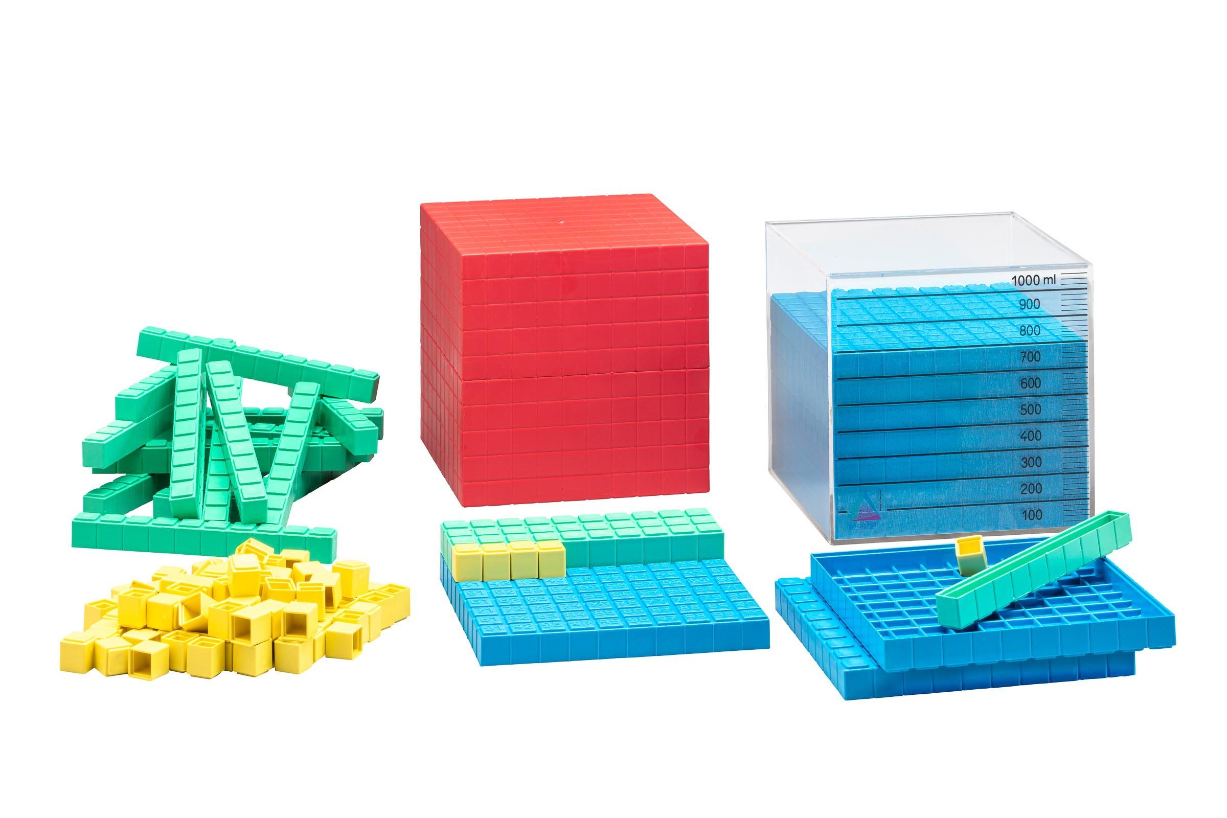 Wissner® aktiv lernen Lernspielzeug Rechensystemsatz 1000er-Zahlenraum (132 Teile), Mathe RE-Plastic®, RE-Plastic®