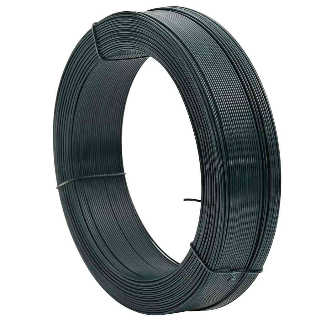 vidaXL Draht Zaun-Bindedraht 250 m 0,9/1,4 mm Stahl Schwarzgrün, (1St)