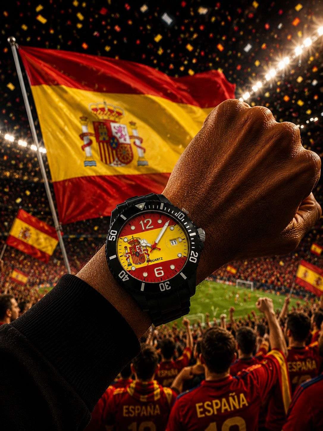 Taffstyle Quarzuhr Fußball WM Fan Armbanduhr Länderflaggen Silikonuhr Quarz Unisex, (Sportliche Fußballuhr mit Länderflaggen und flexiblem Silikonarmband), ideal auch als Geschenk