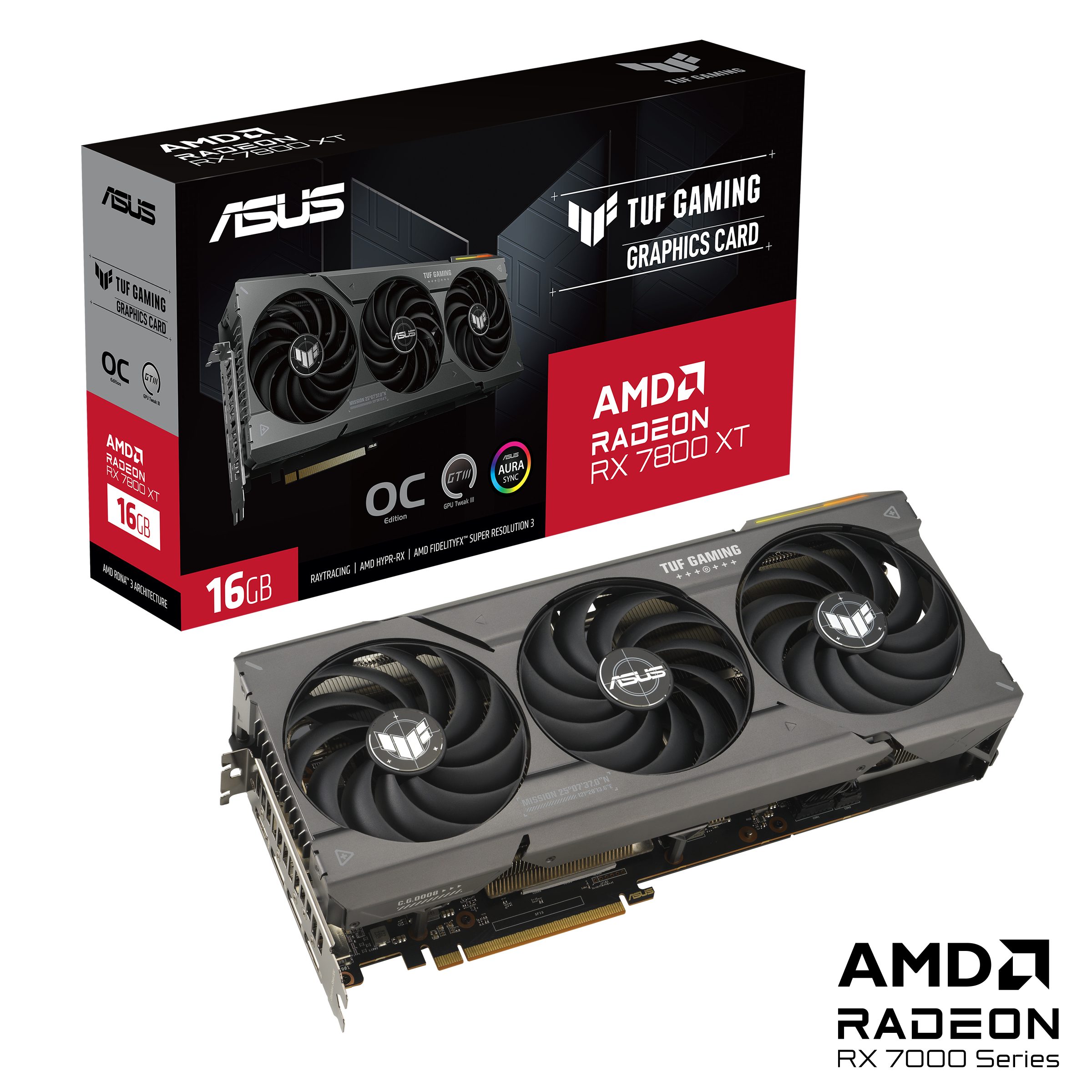 Asus TUF-RX7800XT-O16G-GAMING Grafikkarte (16 GB, GDDR6)