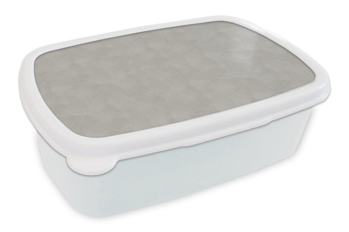 MuchoWow Lunchbox Konkret - Muster - Abstrakt, Kunststoff, (2-tlg), Brotbox für Kinder und Erwachsene, Brotdose, für Jungs und Mädchen weiß