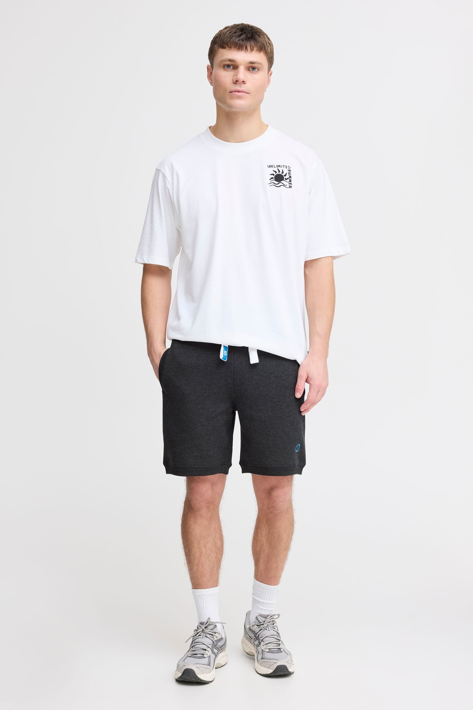 !Solid Sweatshorts SDBennShorts Kurze Hose mit breiten Kontrastkordeln