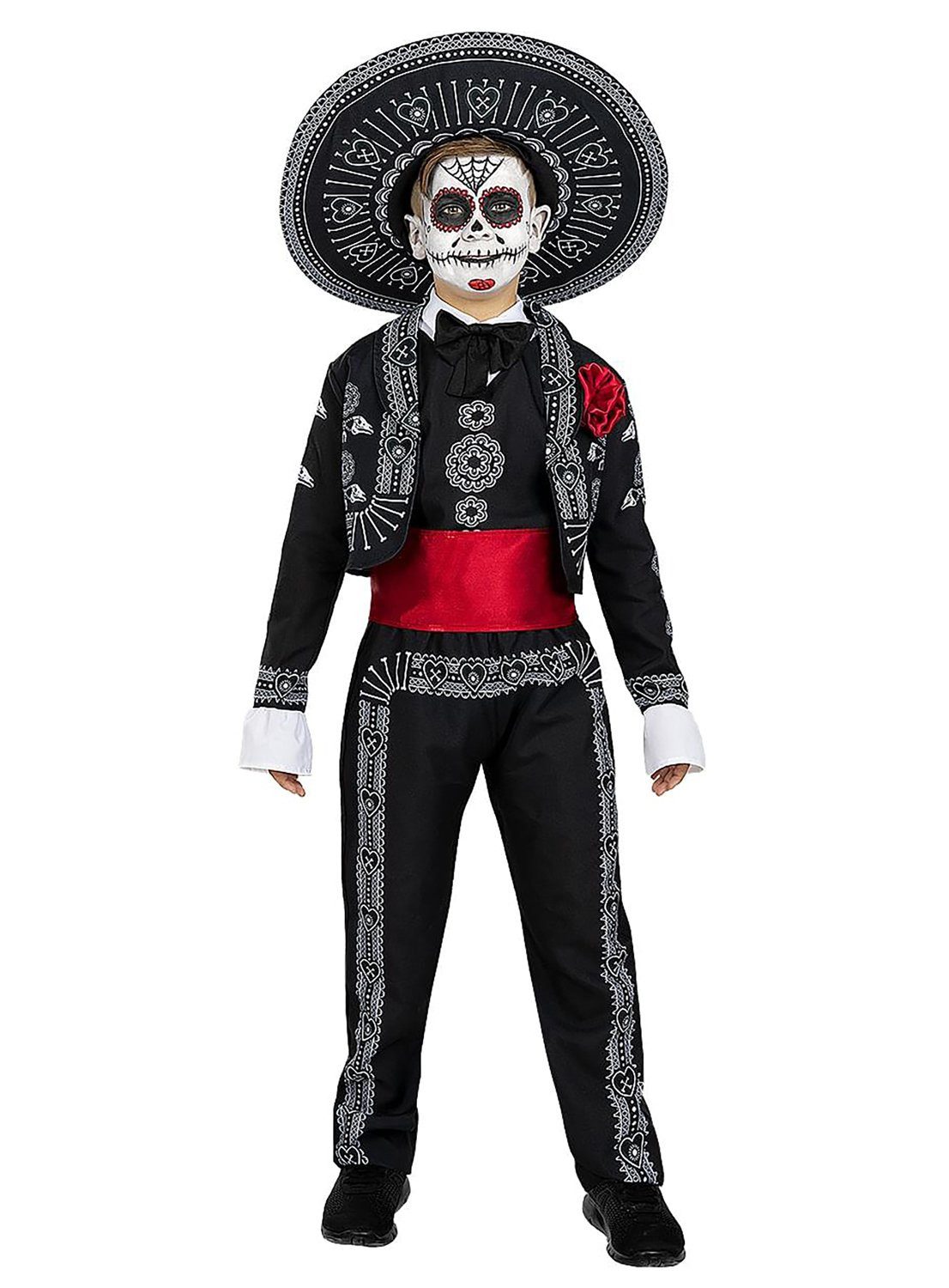 Metamorph Kostüm Dia de Los Muertos Edelmann Kostüm für Kinder, Stilecht kostümiert für das mexikanische Totenfest