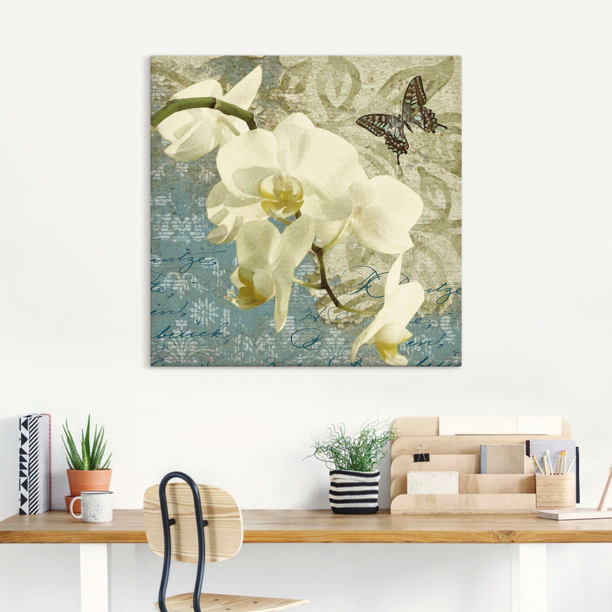 Artland Wandbild Orchideen, Blumen Alubild, Wandaufkleber Poster St), oder in (1 Leinwandbild, als versch. Größen