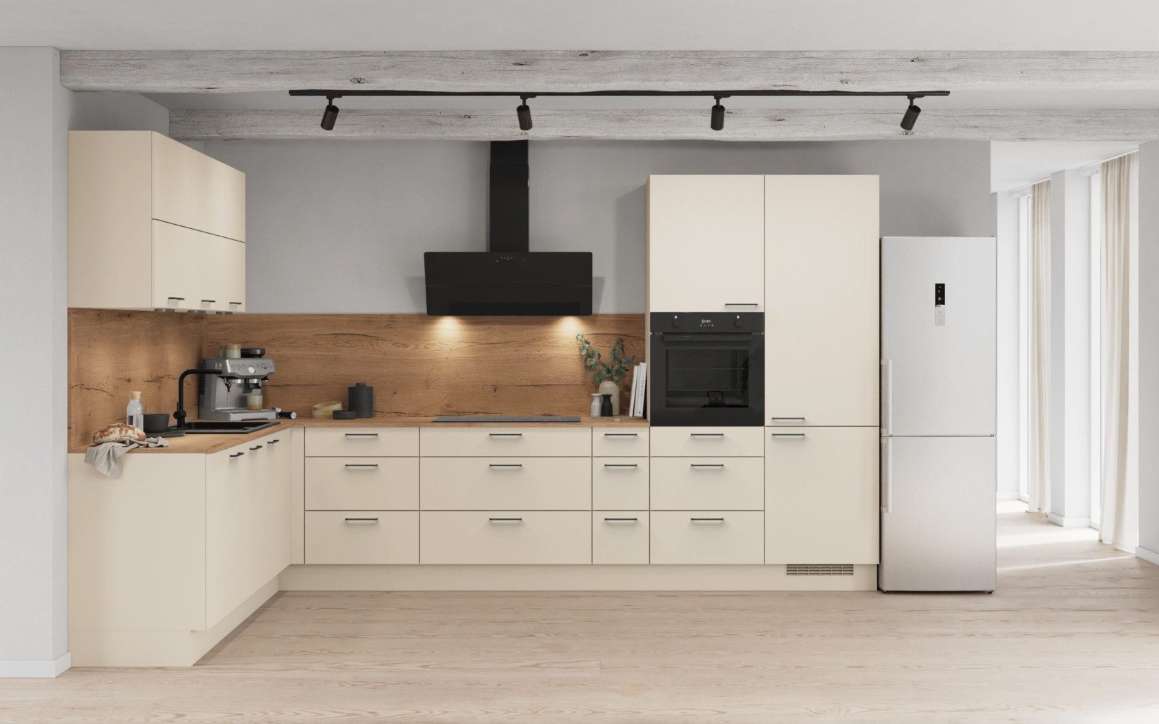 nobilia® Winkelküche Kerstin, individuell anpassbar, gratis Küchenplanung mit Profis, (Breite 613.2 cm), vormontiert, wahlw. mit E-Geräten, inkl. Lieferung