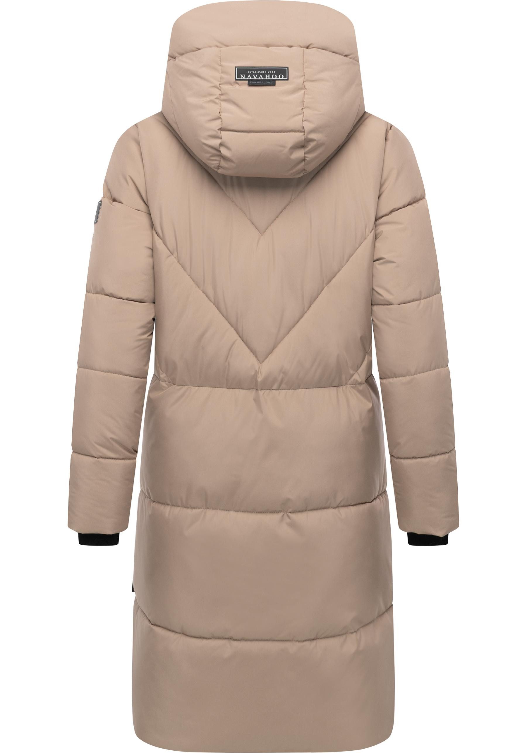 Navahoo Steppmantel Kältekuschel XIV Warmer Damen Wintermantel mit Fleece-gefüttertem Kragen – Bild 3 von 5