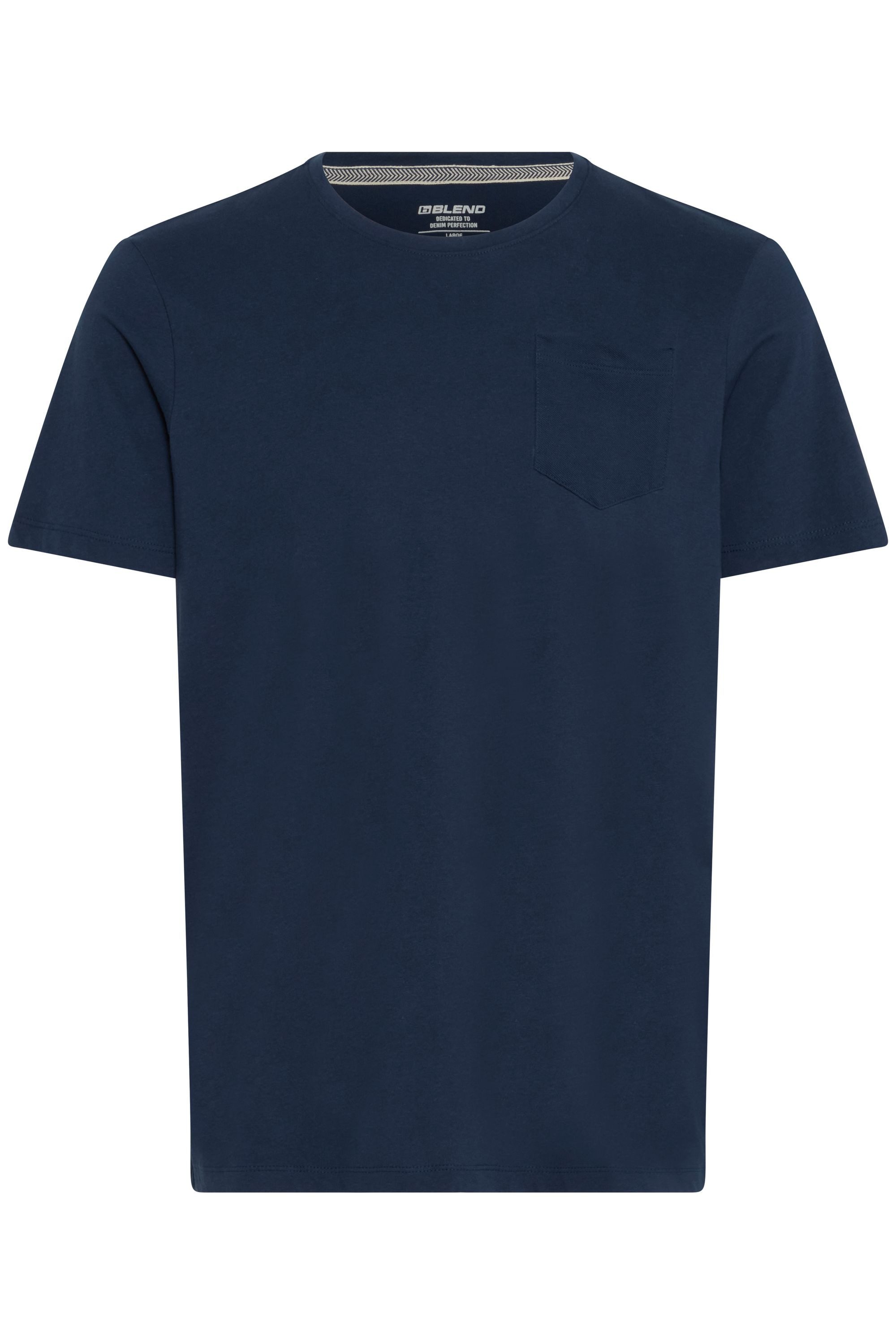 Blend Rundhalsshirt BHJAGO Basic T-Shirt mit Rundhalsausschnitt und Brustta günstig online kaufen