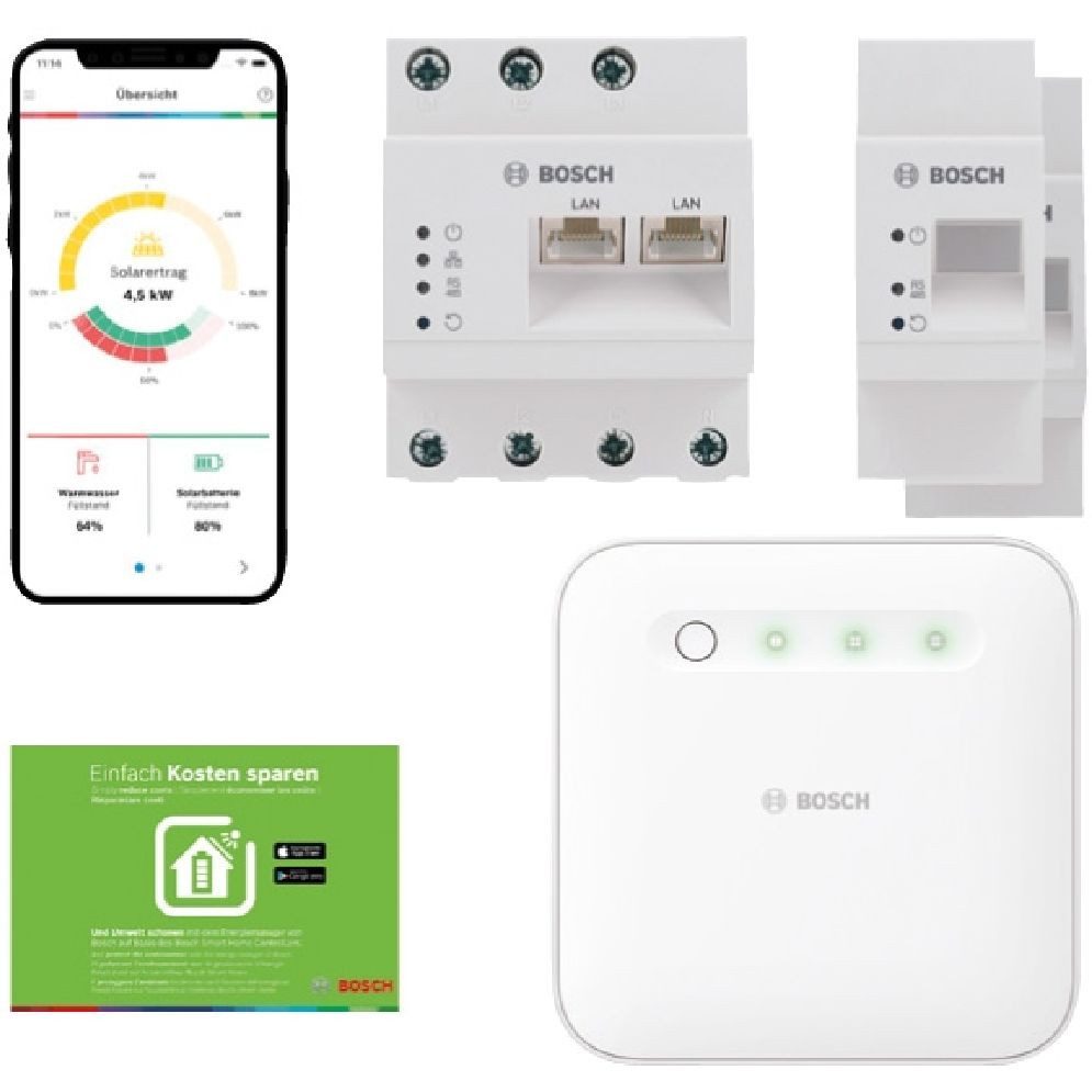 BOSCH Solaranlage Energiemanager für PV-Anlagen EM, SH Controller II, PM7000i, 2xPS7000