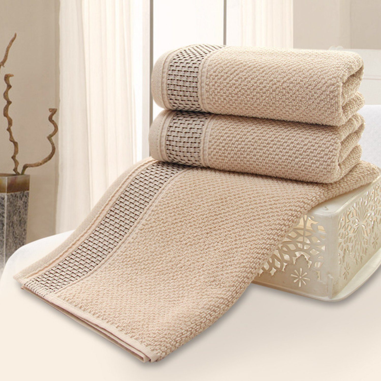 BYSURE Handtuch Set, Baumwolle (3-St), 2 günstig online kaufen