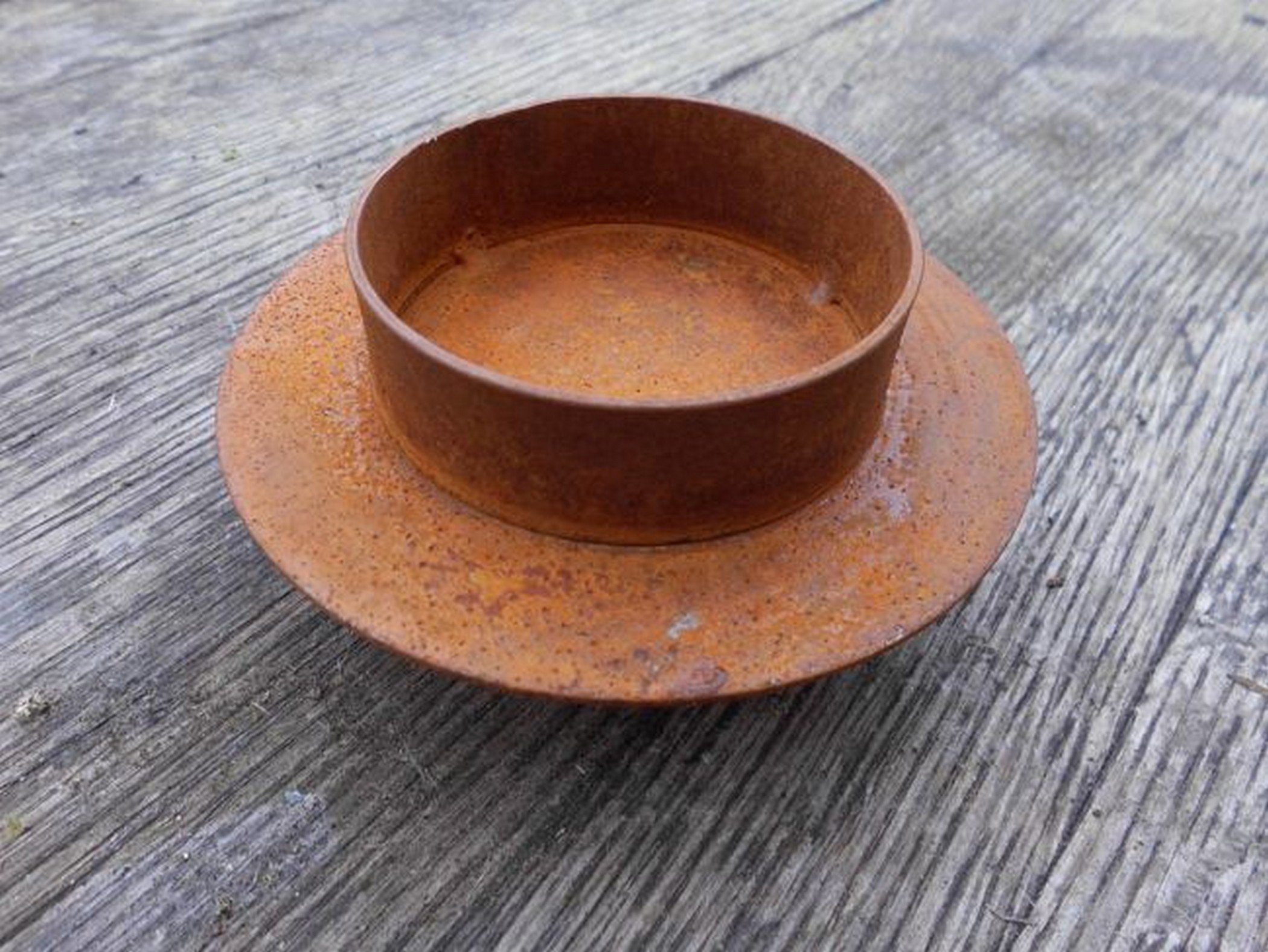 Deko-Impression Kerzenständer Massiver stilvoller Tisch- Kerzenhalter Kerzenständer Eisen Rost (1 St)