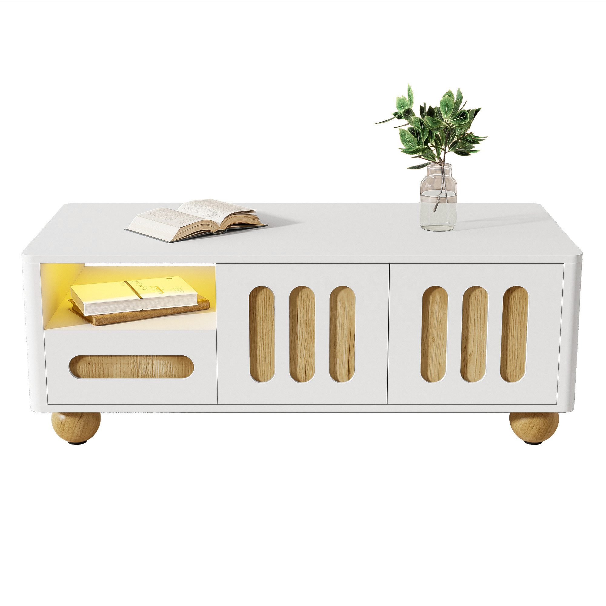 HAUSS SPOLE Couchtisch 105x50x40cm mit 4 günstig online kaufen