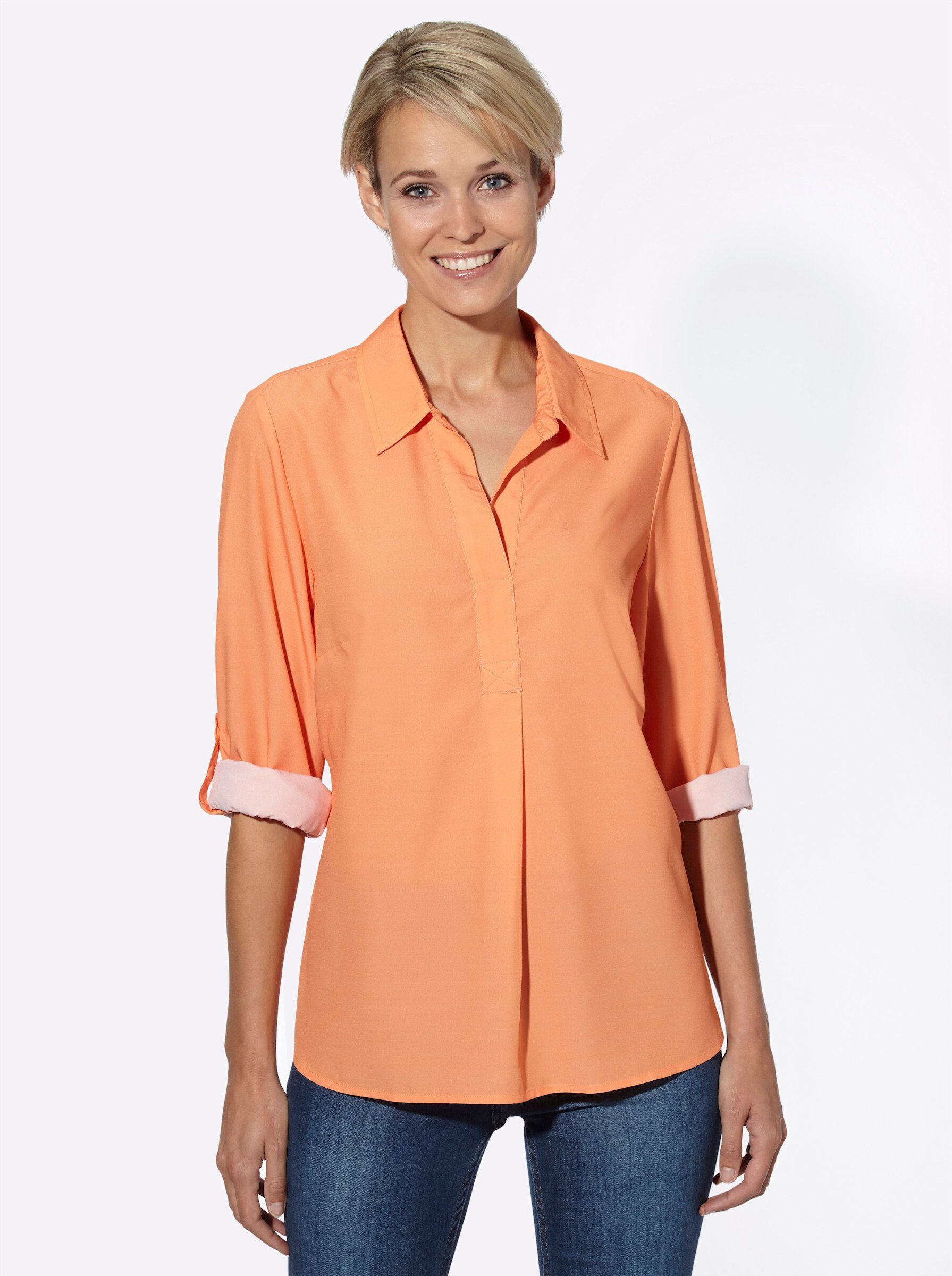Klassische Bluse Langarmbluse