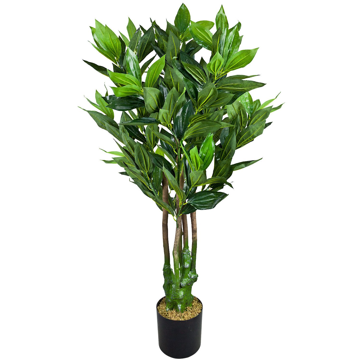 Kunstbaum Kunstpflanze Kunstbaum Künstliche Pflanze mit Echtholz 140 cm Deko Friedensbaum, Decovego, Höhe 140 cm