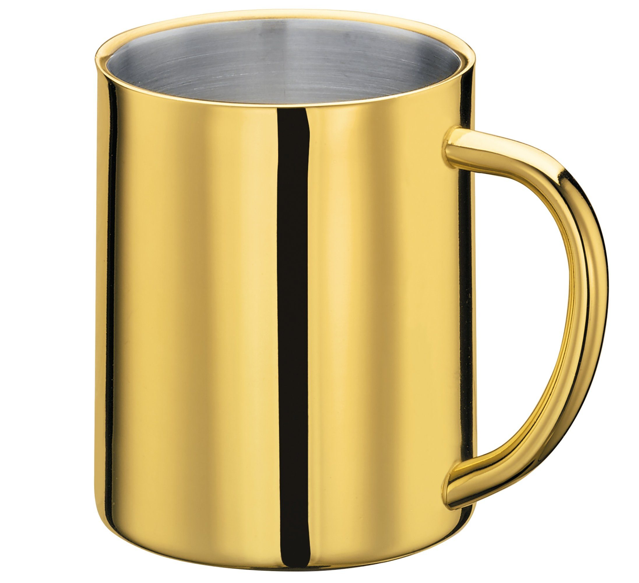 Cilio Becher Culture ORO, Cappuccino Kaffeebecher Kaffee Tasse Edelstahl STEEL Material: Coffee cilio