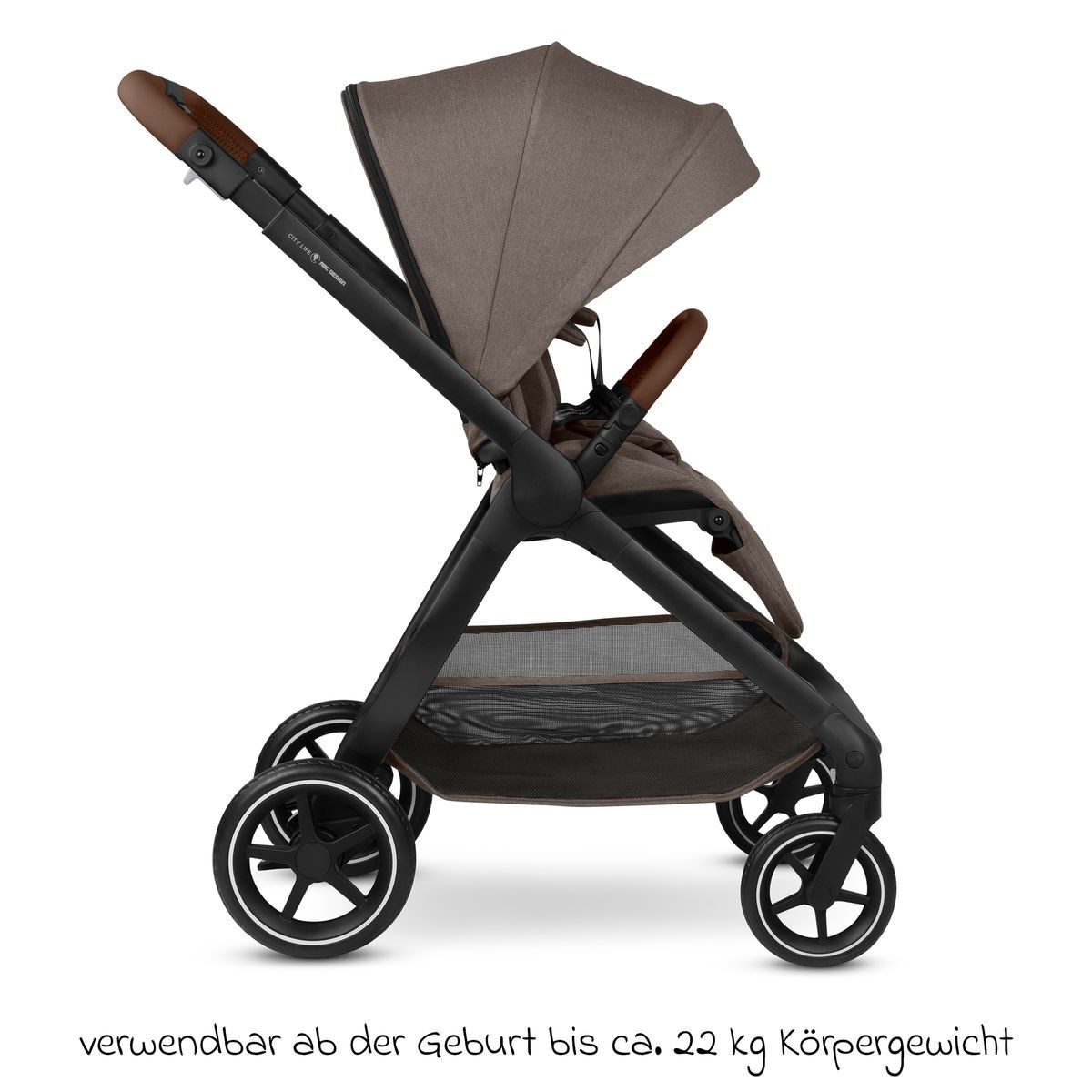 ABC Design Kombi-Kinderwagen City Life - Nature, 3in1 Kinderwagen Set mit Babywanne, Babyschale, Sportsitz & Adapter
