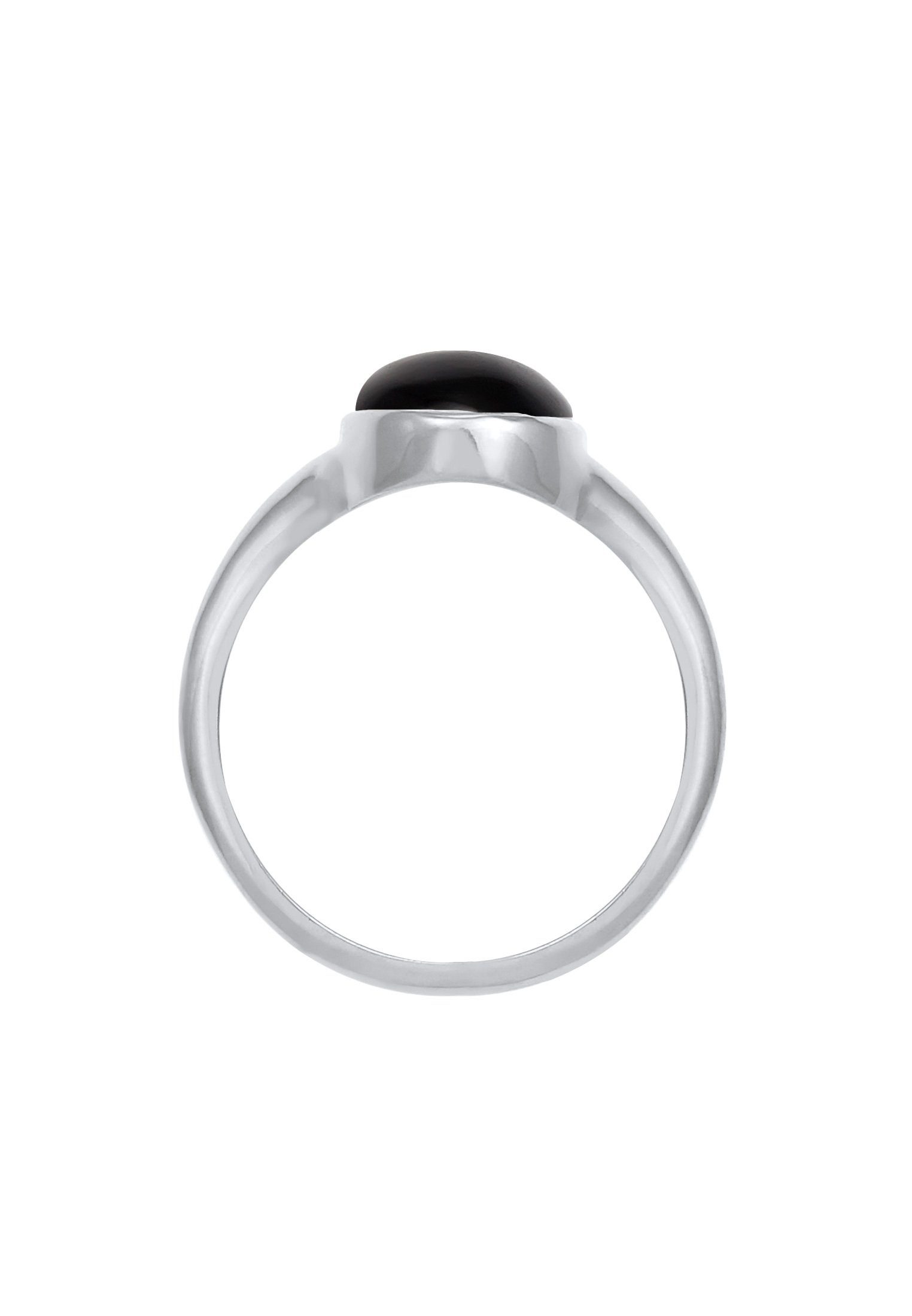 Elli Siegelring Siegelring Onyx Oval 925 Silber vergoldet