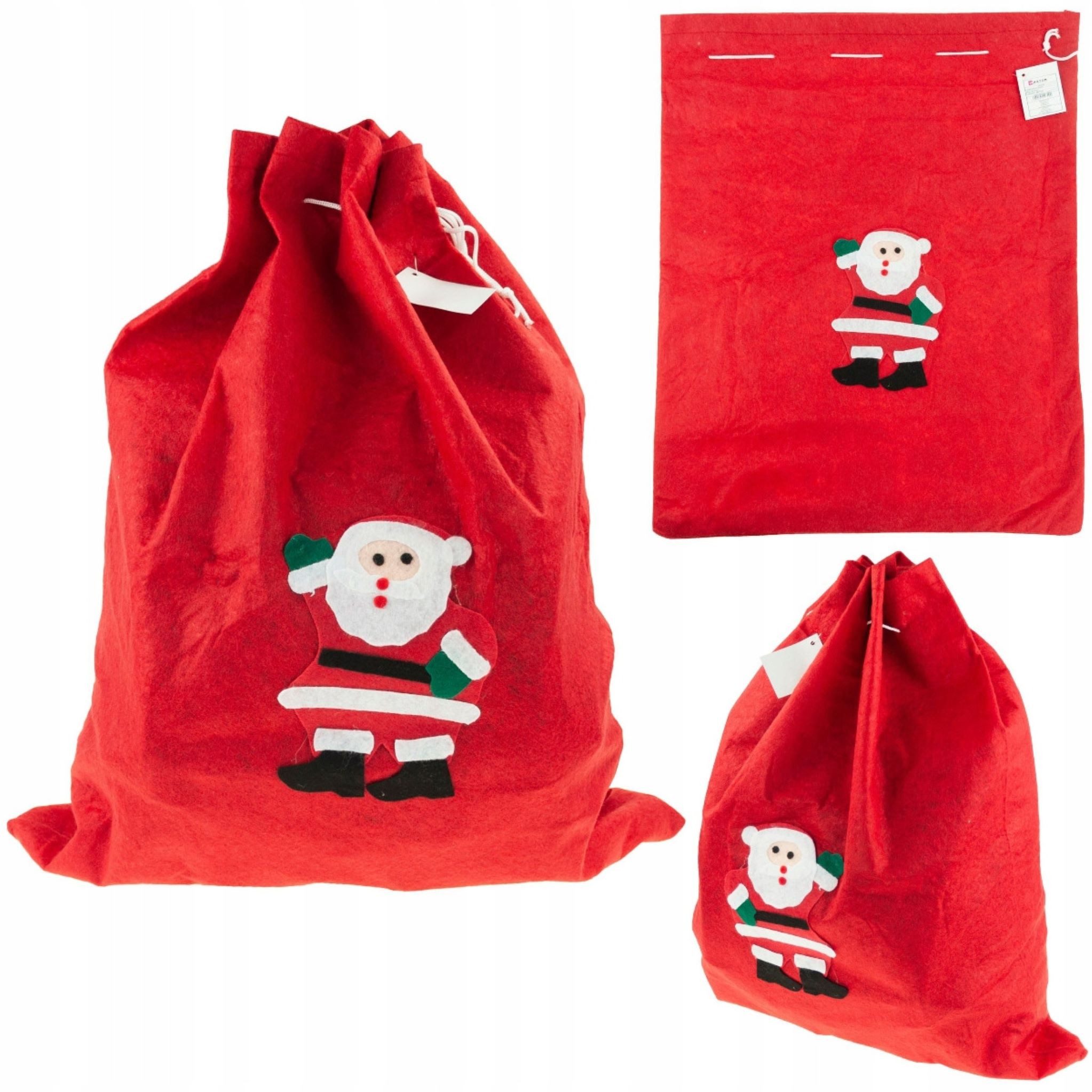 Procos Kostüm Nikolaustasche 40x30 cm – Große, rote Geschenktasche