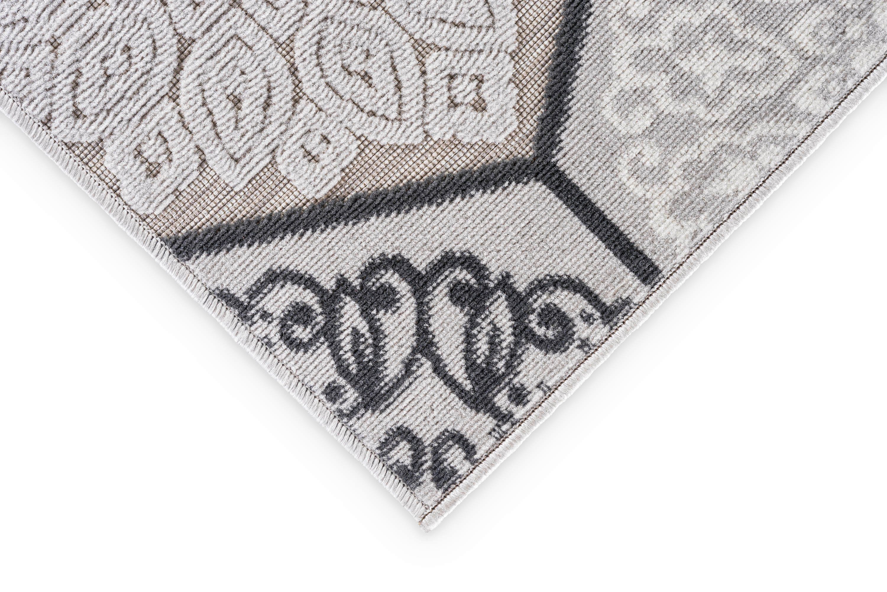 Außen, Tiles, In- Grau und Outdoor-Teppich 160x230 Classic cm und Innen für DomDeco Hexagon Teppich