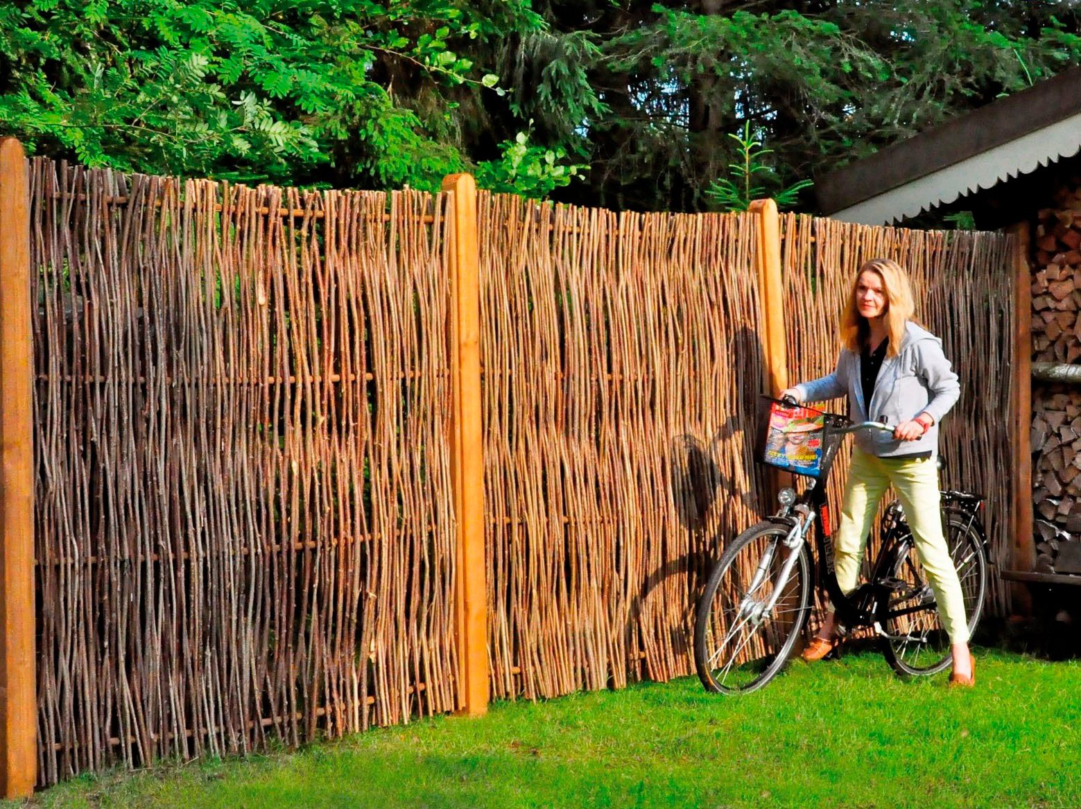 Tetzner & Jentzsch Geflechtzaun Portland 5, (Set), 7 Elemente, LxH: 1332x180 cm