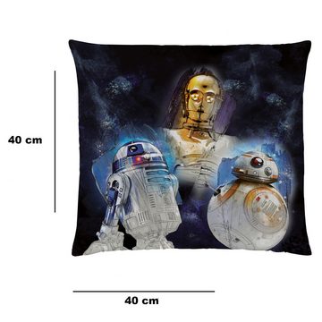 BERONAGE Dekokissen Star Wars Kissen The Last Yedi 40x40 cm, kuschelweich