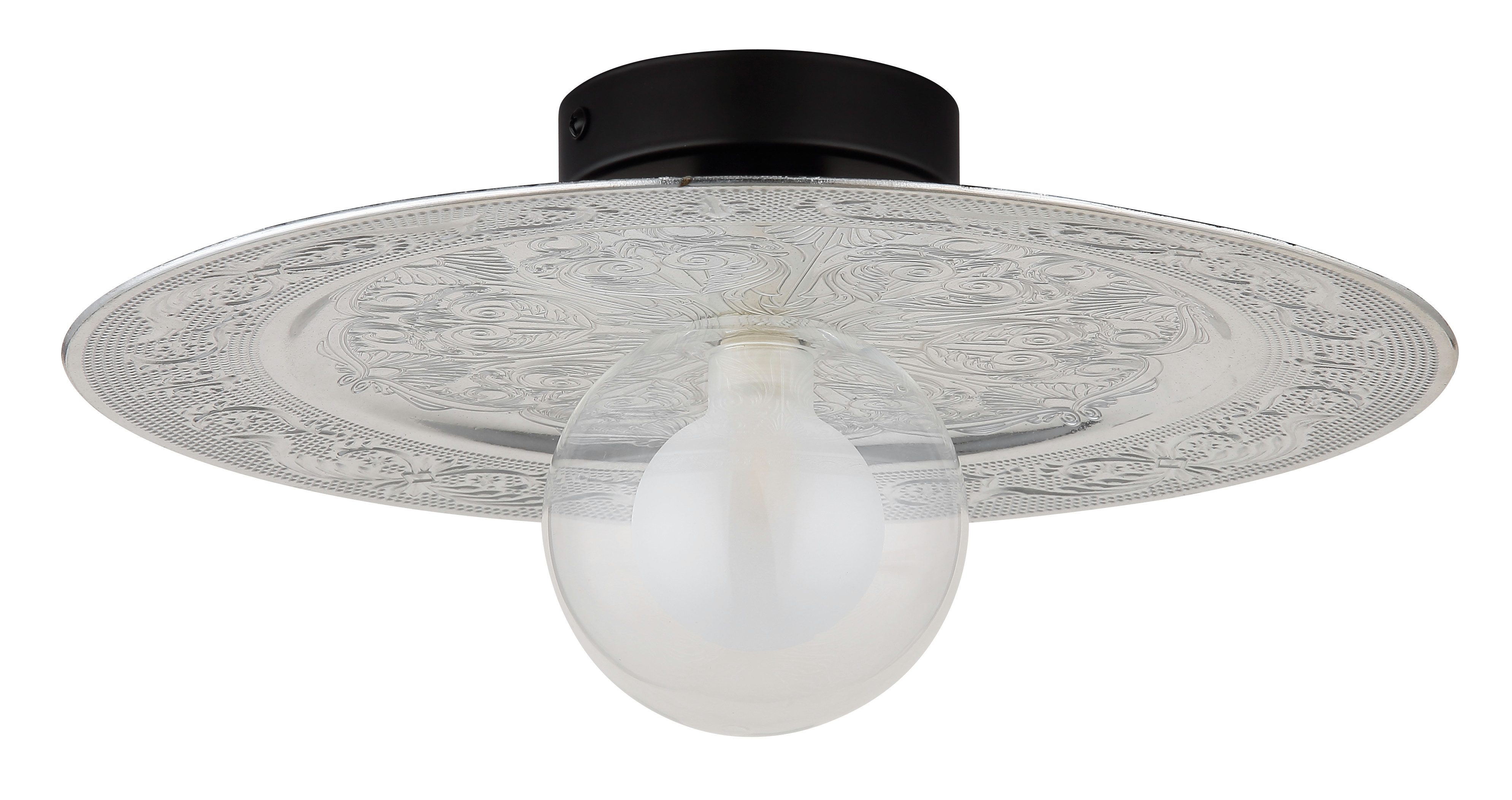GLOBO LIGHTING Deckenleuchte RIGA, ohne Leuchtmittel, Deckenlampe / Schlafzimmer / Büro / Wohnzimmer / rund