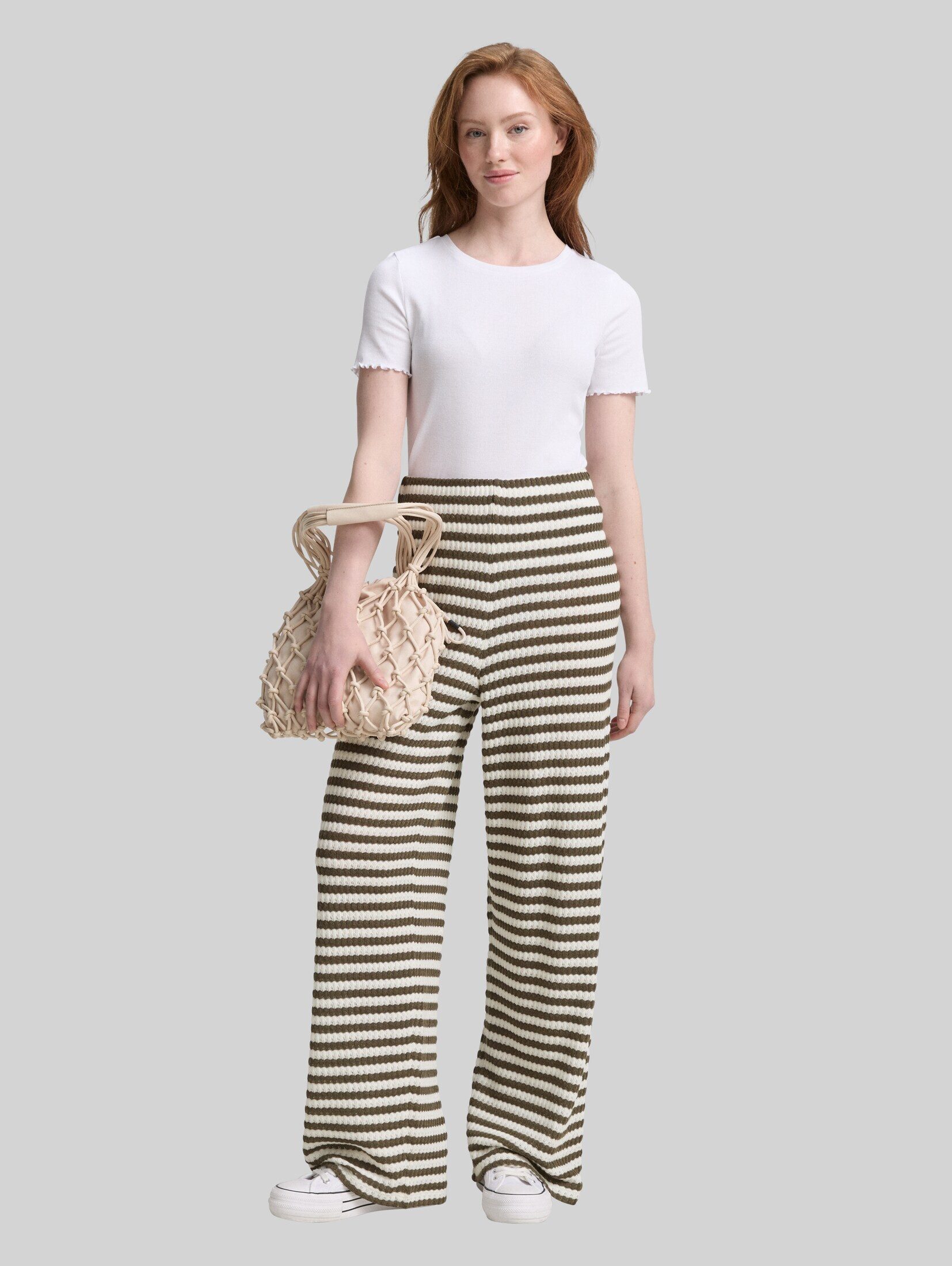 TOM TAILOR Denim Stoffhose Hosen & Chino Wide Leg Strickhose