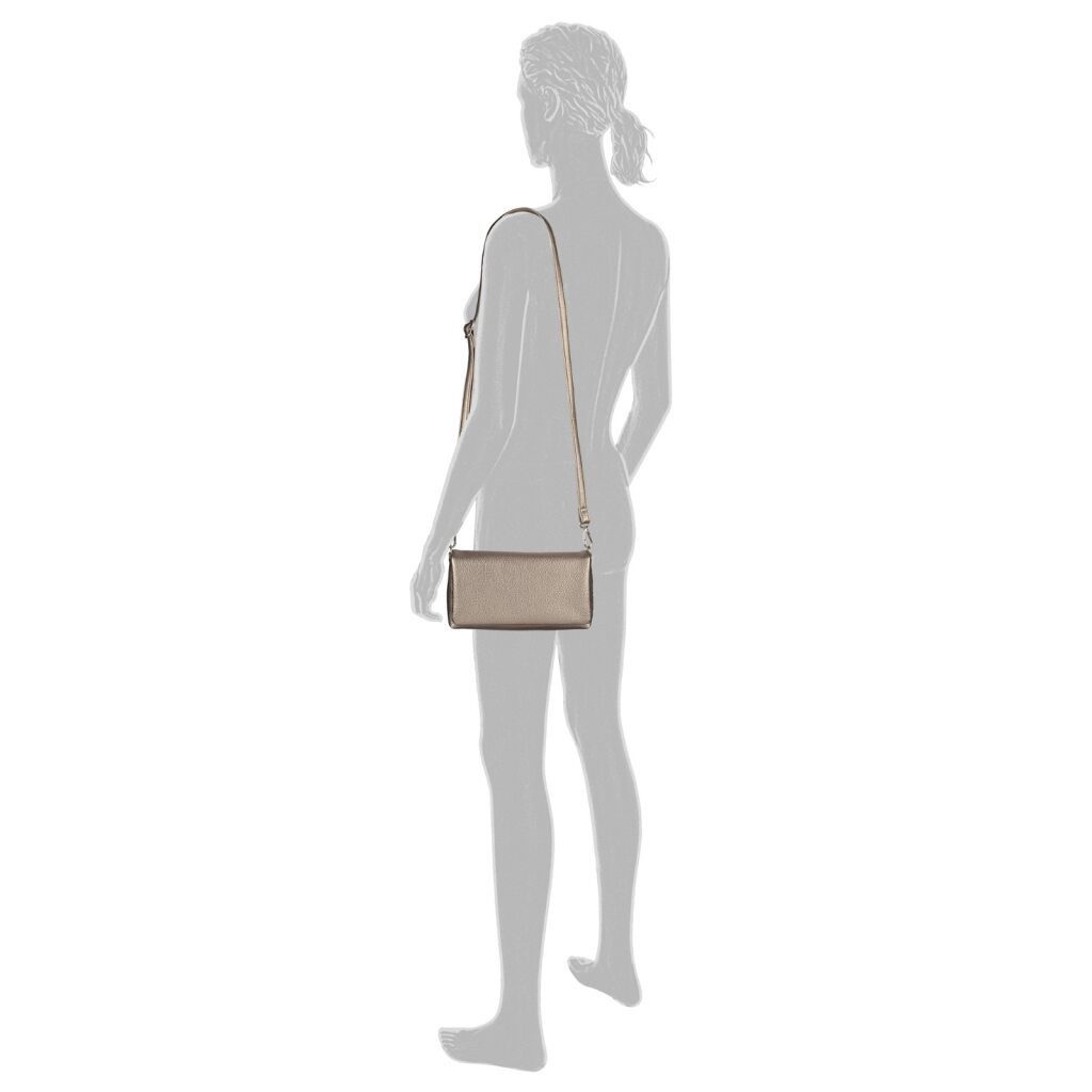 TOM TAILOR Abendtasche Xia, klares Design mit Logoprägung und fließender Silhouette in Lederoptik